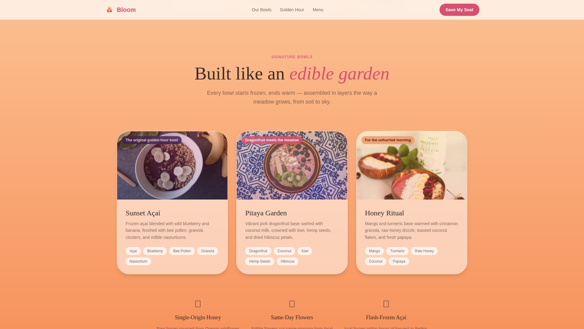 Bloom - Vibrant Superfood Landing Page Template