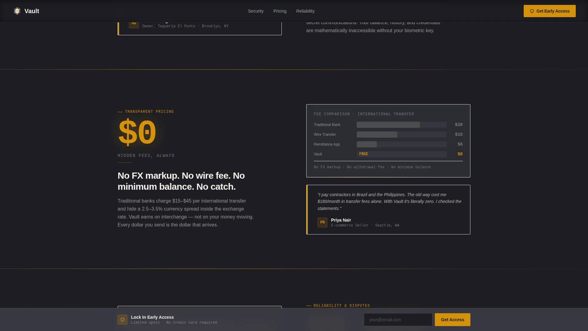 Vault - Secure Digital Wallet Landing Page Template