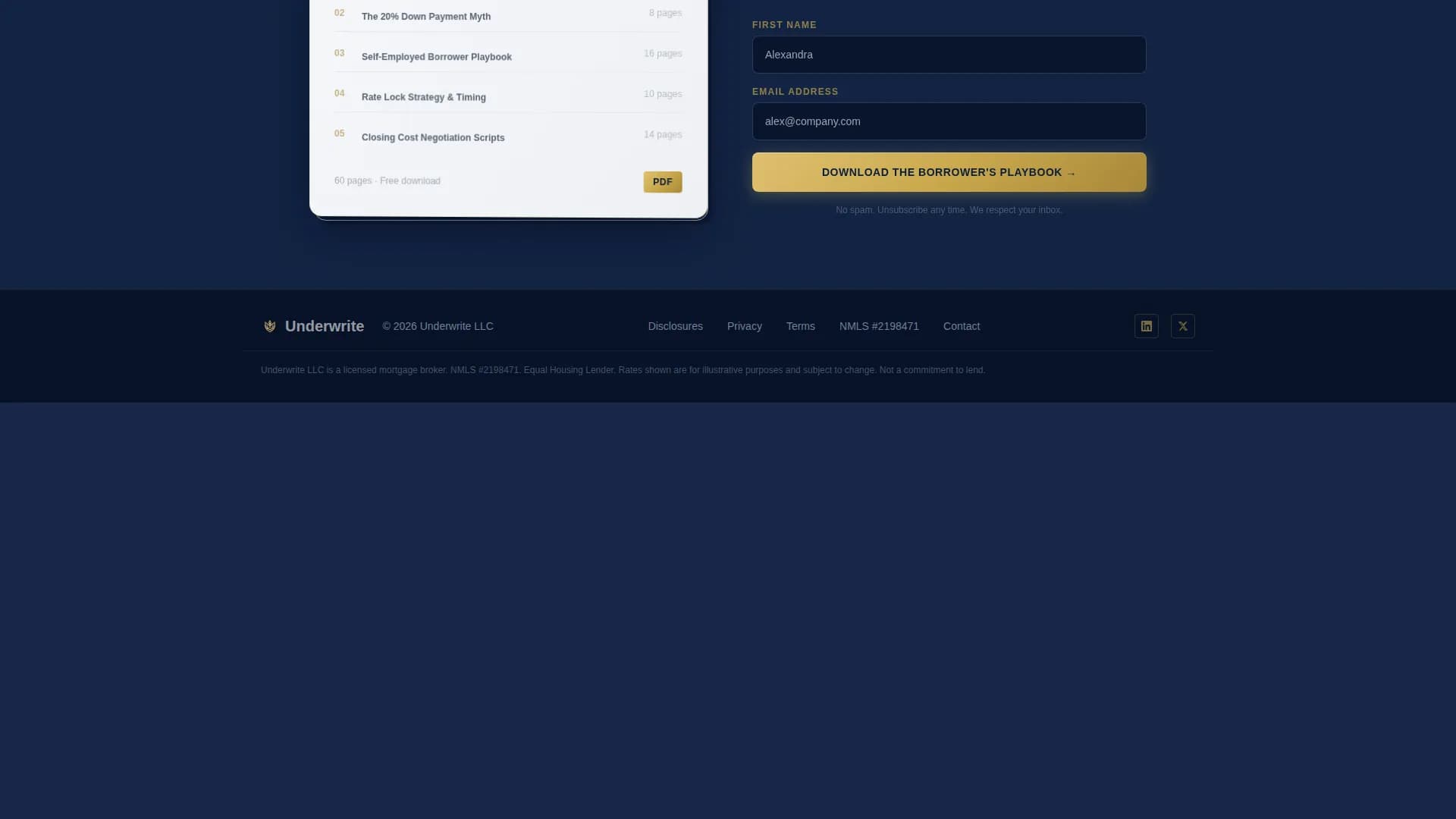 Elevate — Executive Mortgage Broker Landing Page Template