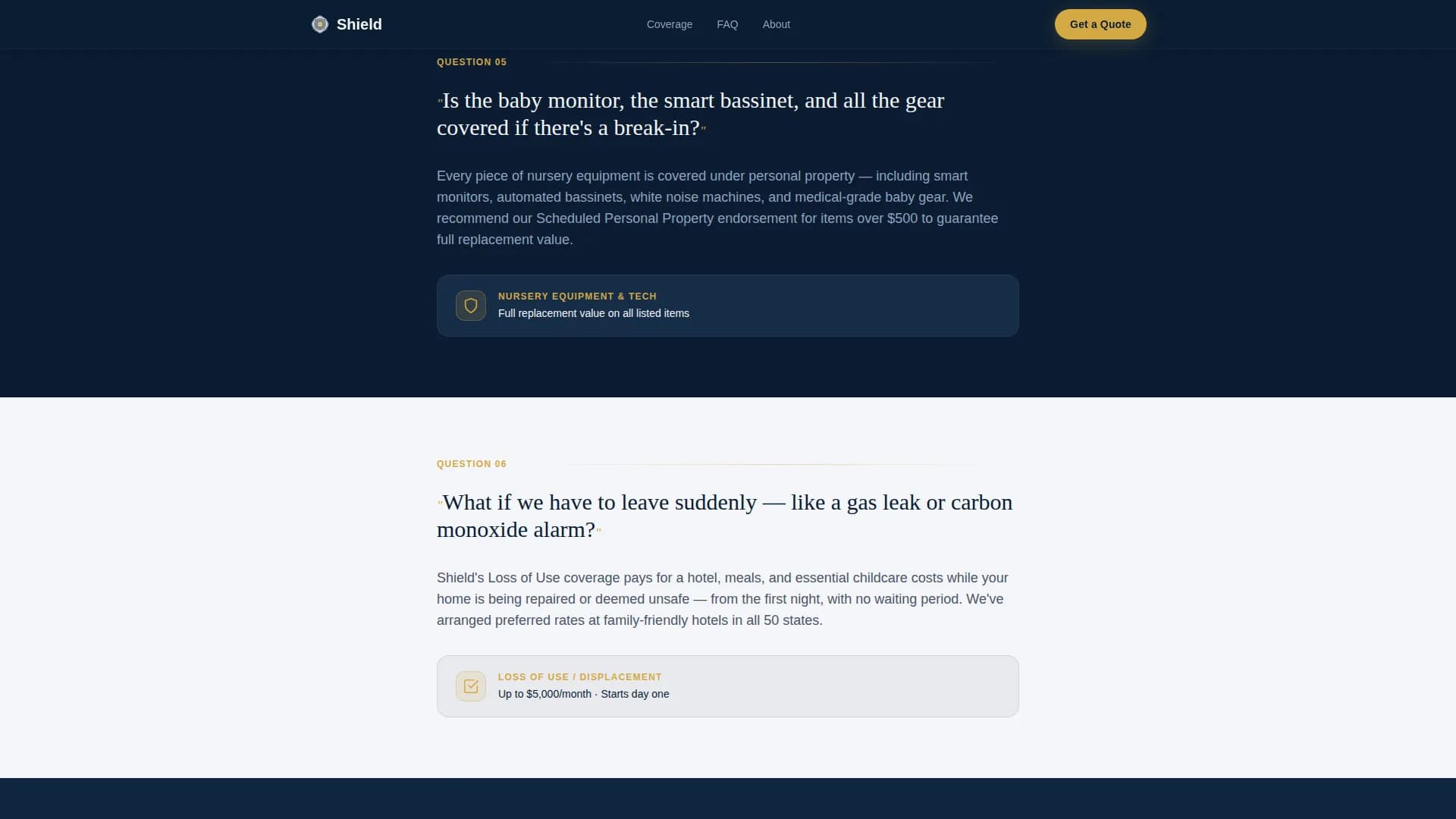 Assure — Parent Home Insurance Landing Page Template