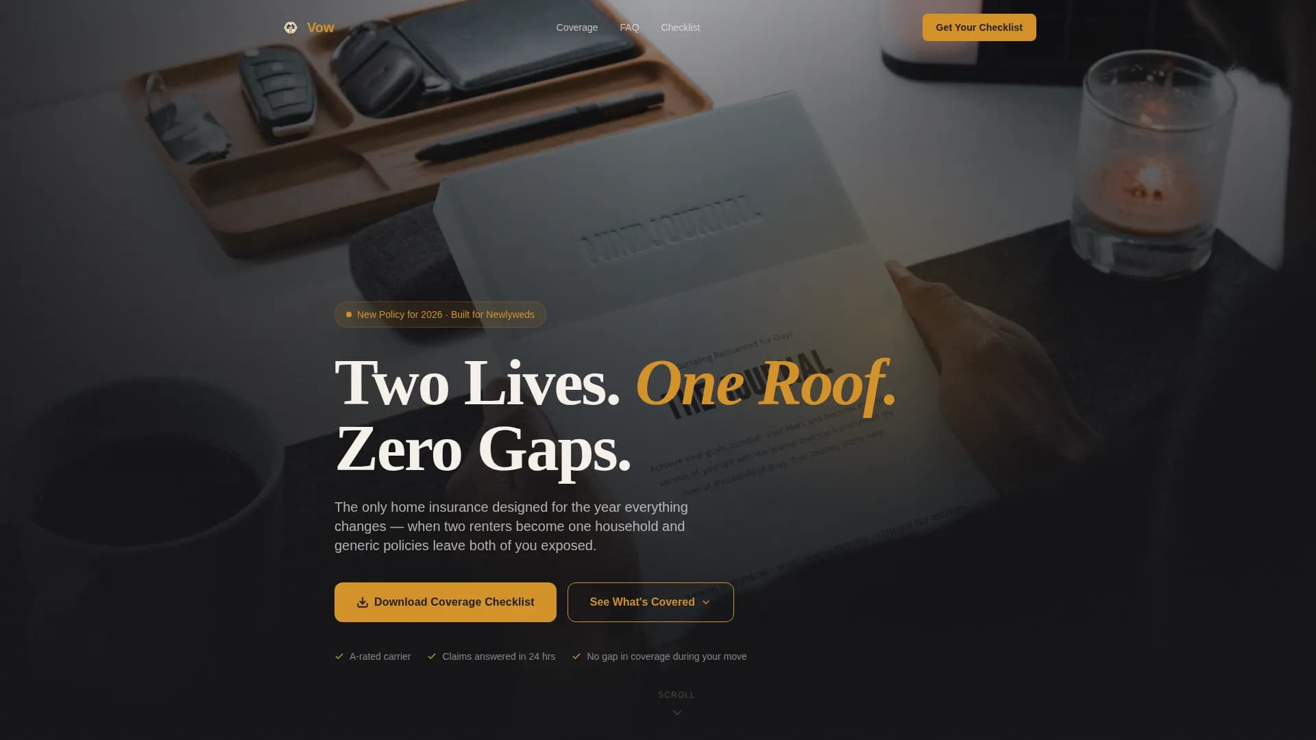 Newlywed Insurance FAQ Website Template