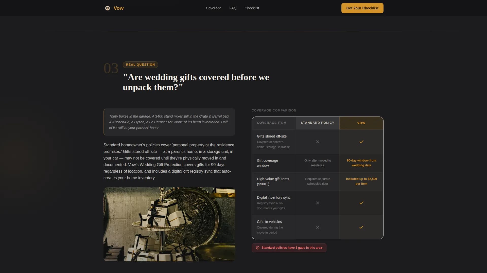 Newlywed Insurance FAQ Website Template