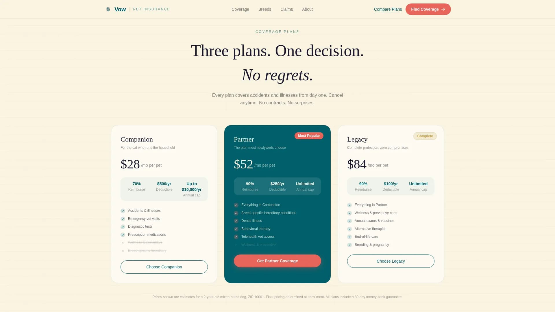 Guardian — Expert Pet Coverage Landing Page Template