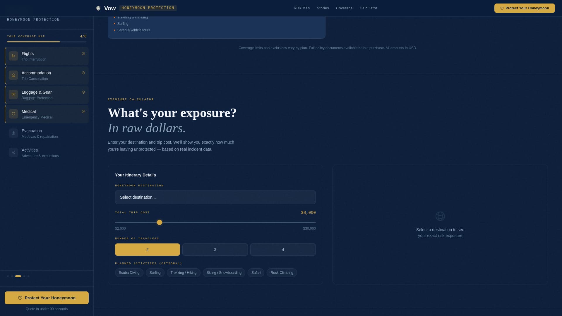 Vow - Trusted Honeymooninsurance Landing Page Template