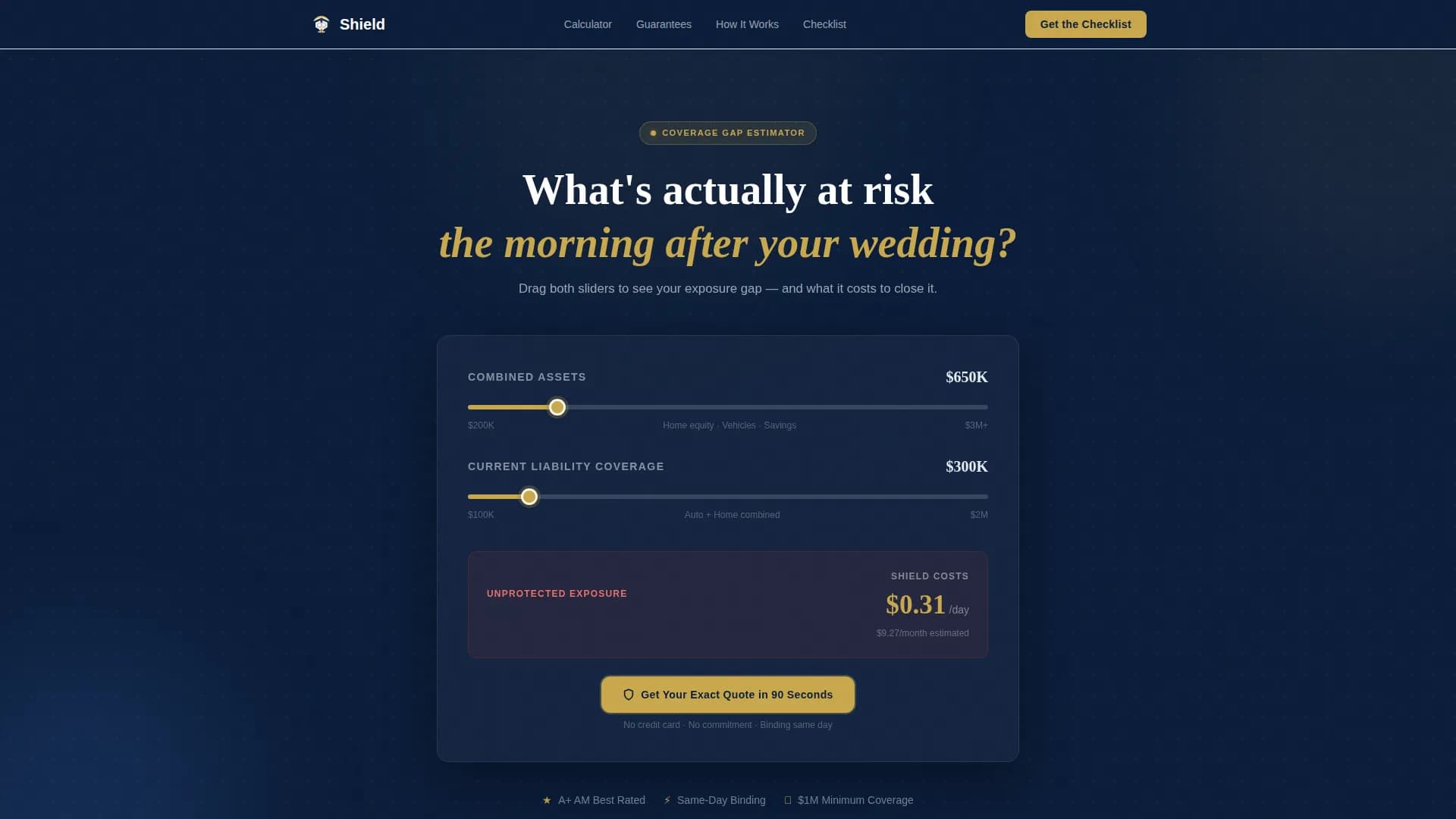 Fortify — Smart Newlywed Liability Landing Page Template