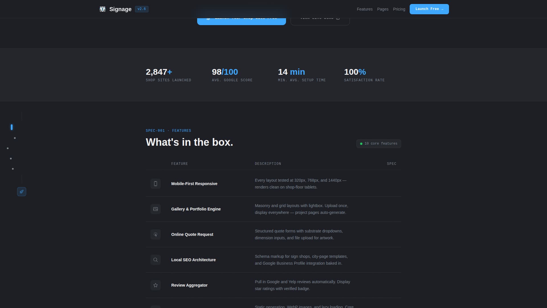 Sign & Banner Digital Presence Professional Website Template