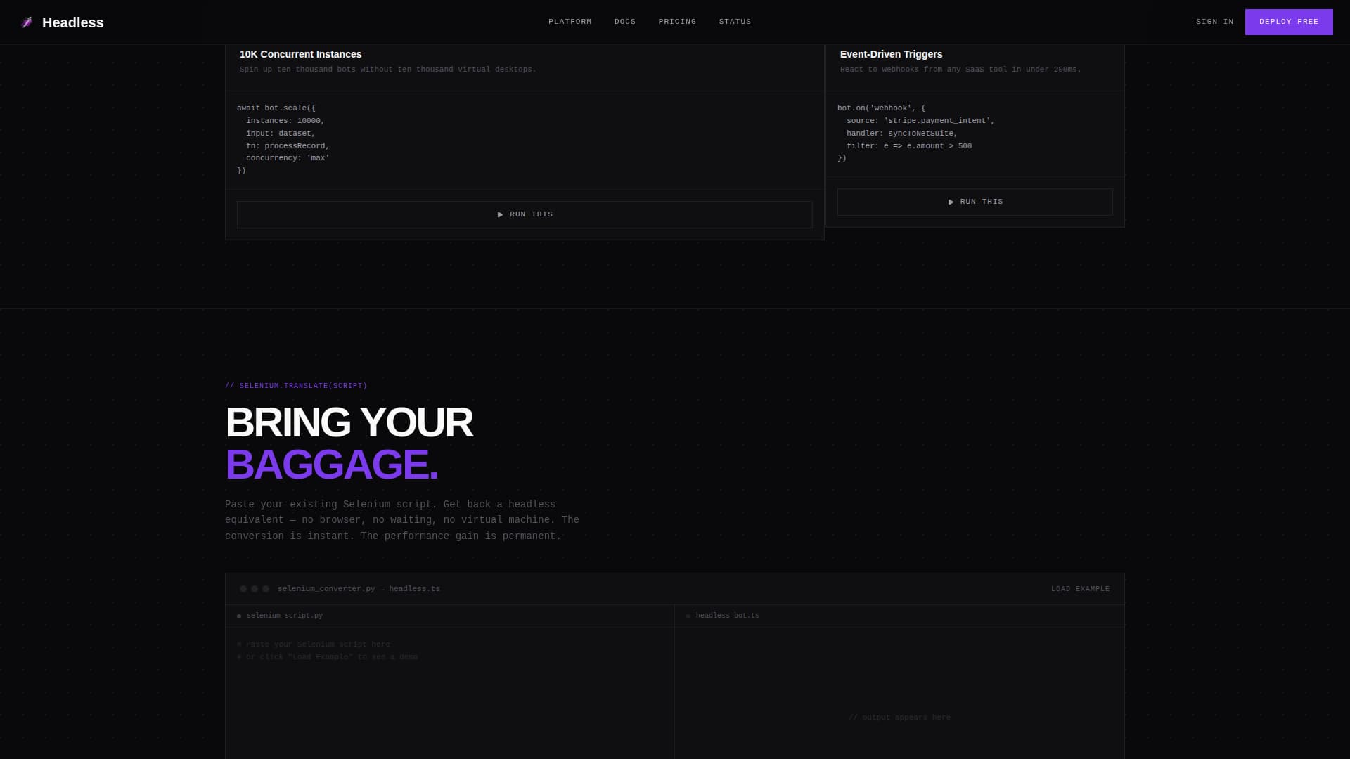 Headless - Powerful RPA Landing Page Template