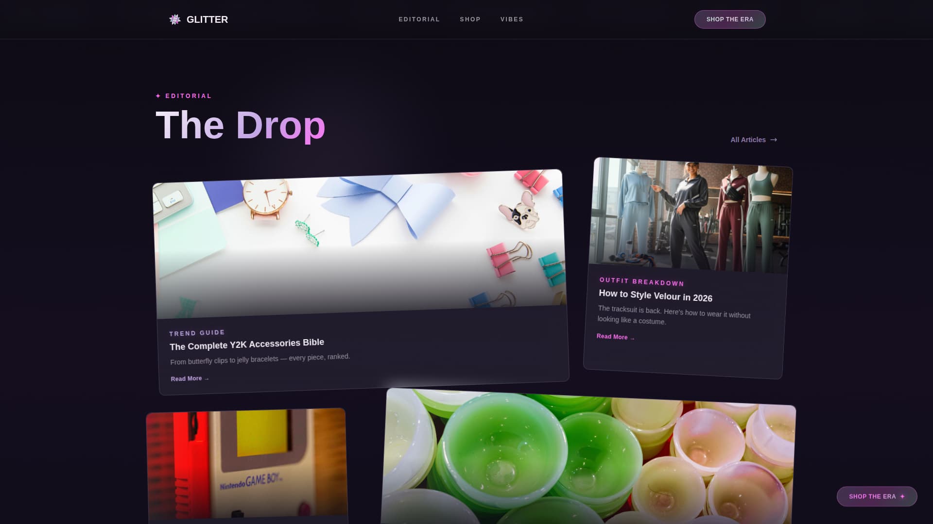 Y2K Fashion Blog Website Template