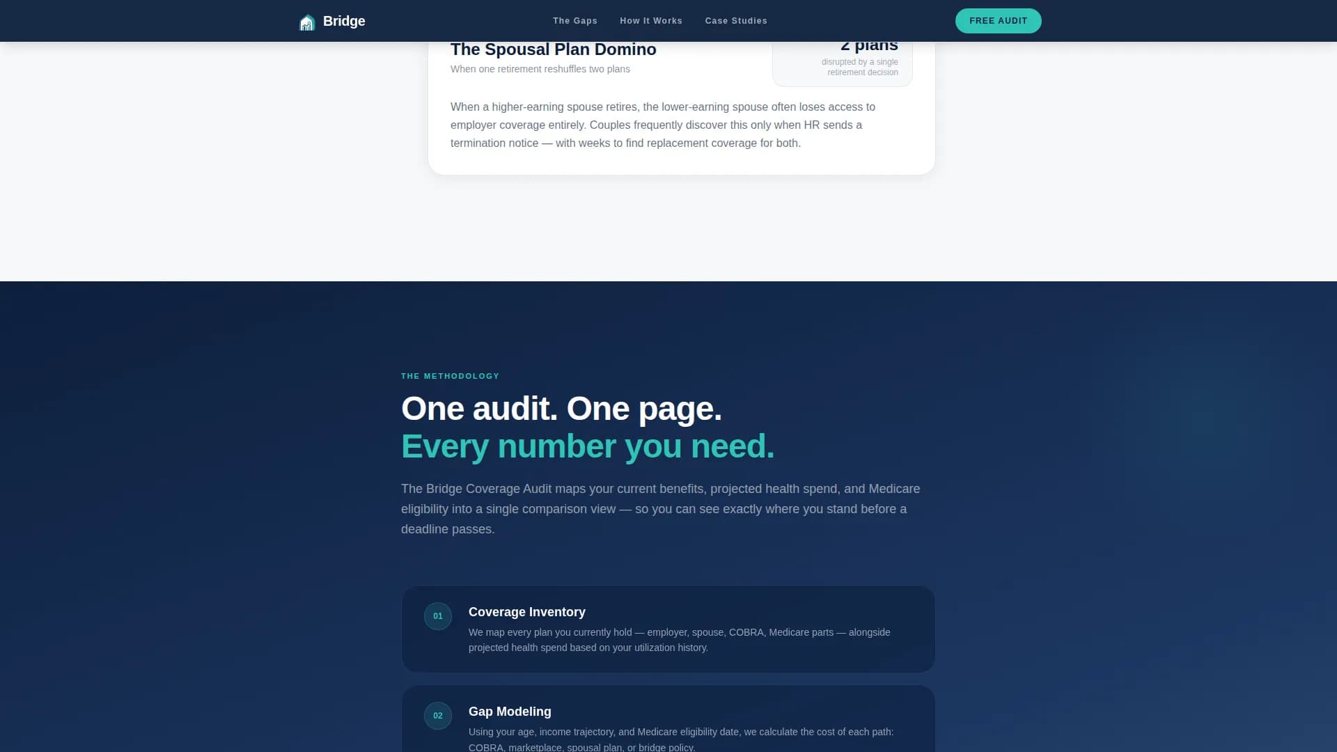 Bridge - Clear Coverage Gap Landing Page Template