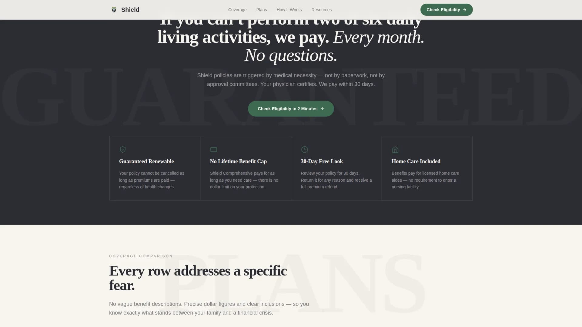 Assure — Senior Disability Protection Landing Page Template