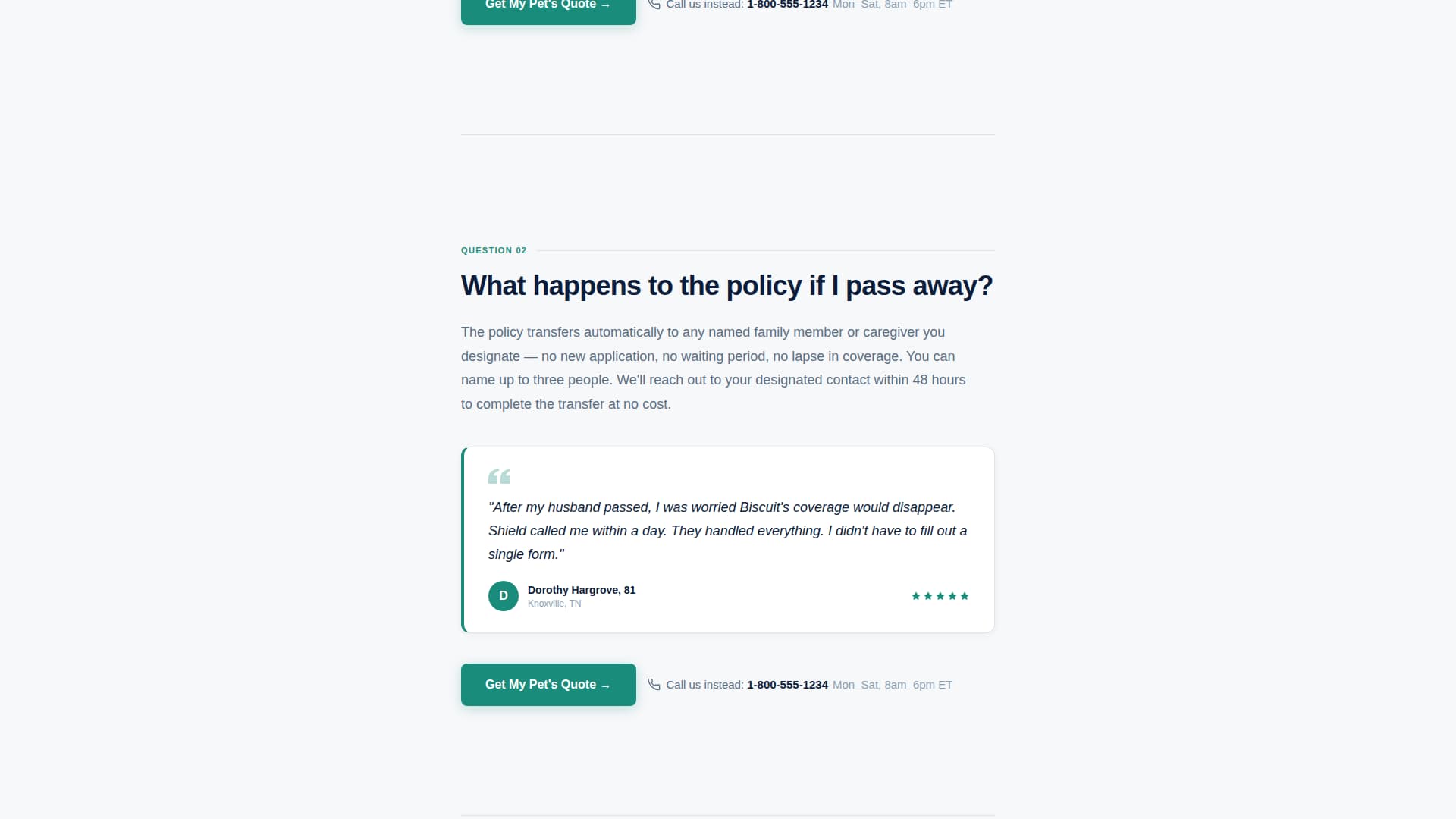 Shield - Trusted Seniorpet Landing Page Template
