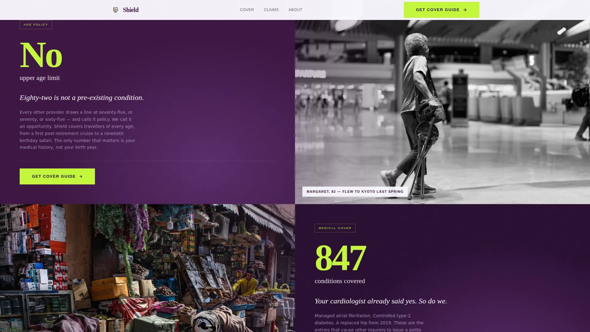 Voyager — Travel Insurance Senior Landing Page Template