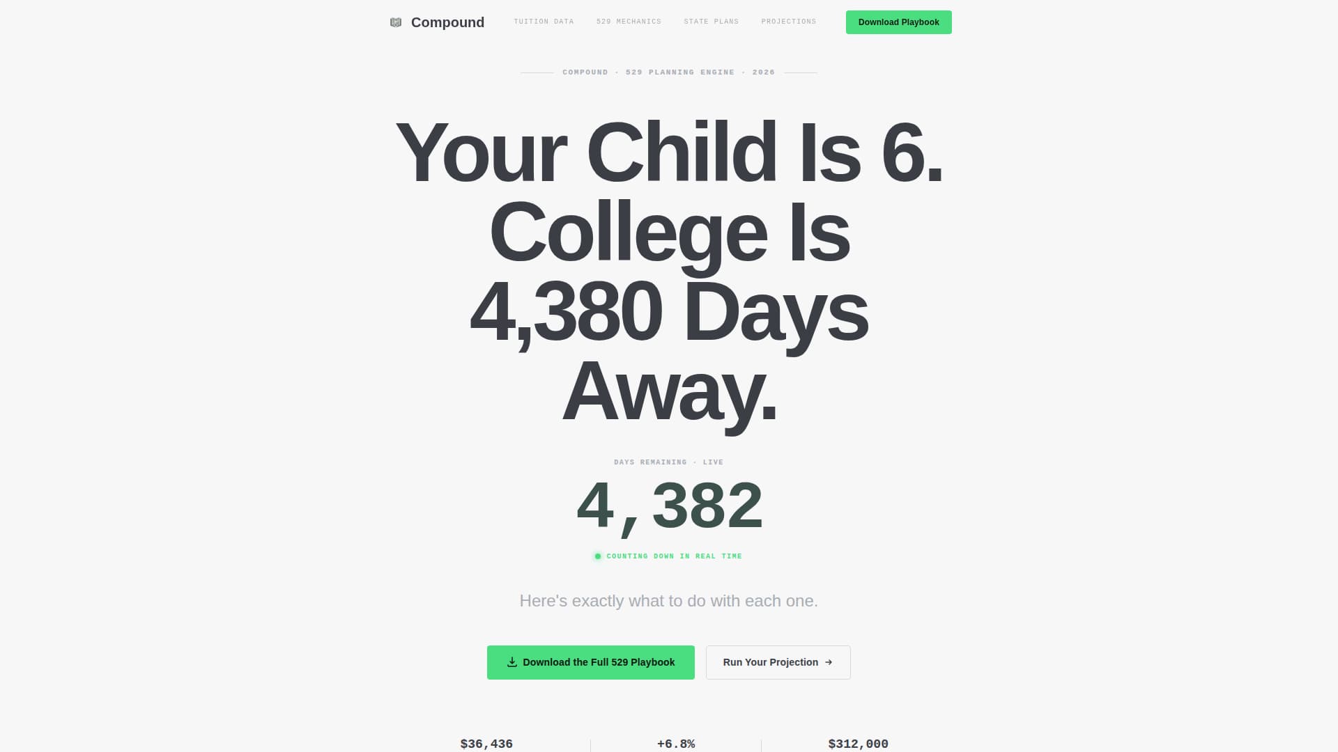 Compound - Powerful 529 Landing Page Template
