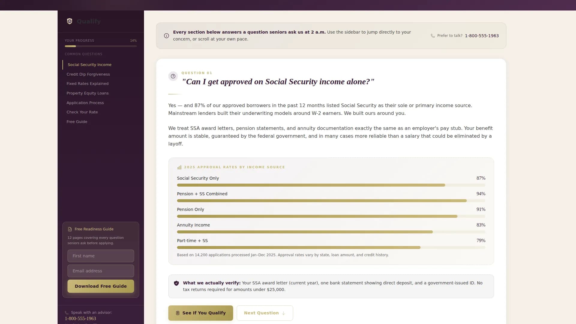 Bridge — Personal Loan Senior Landing Page Template