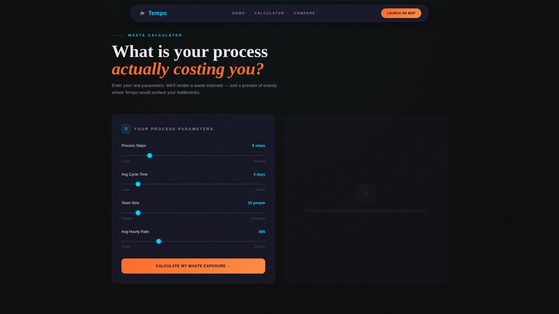 AR-Enhanced Enterprise Software Cost Calculator Website Template