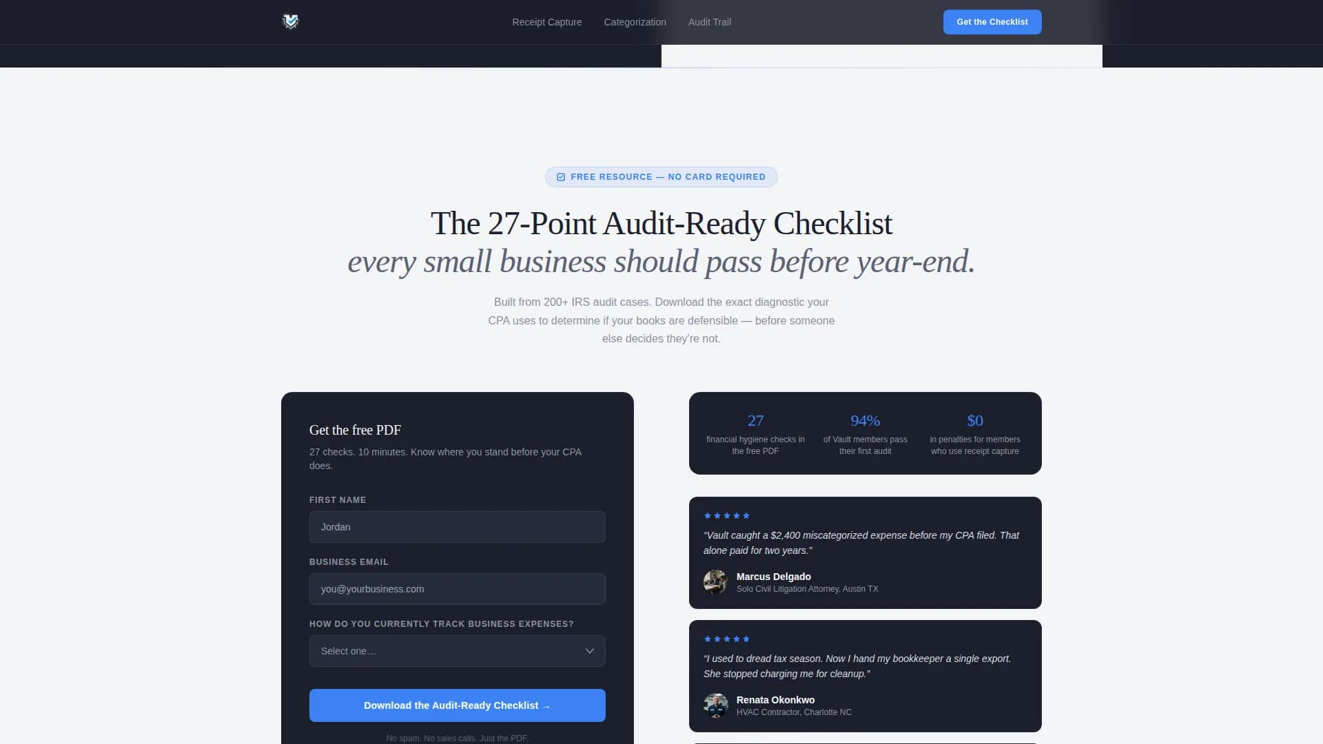 Prime — Business Credit Card Landing Page Template