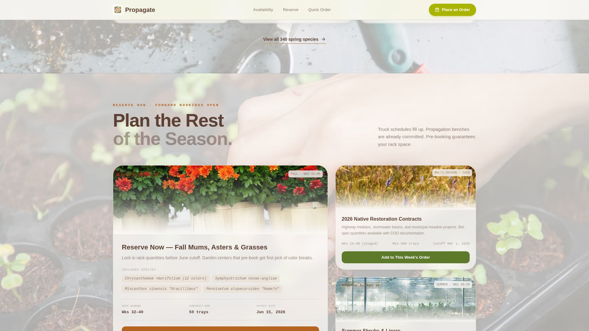 Nursery & Plant Farm Professional Website Template