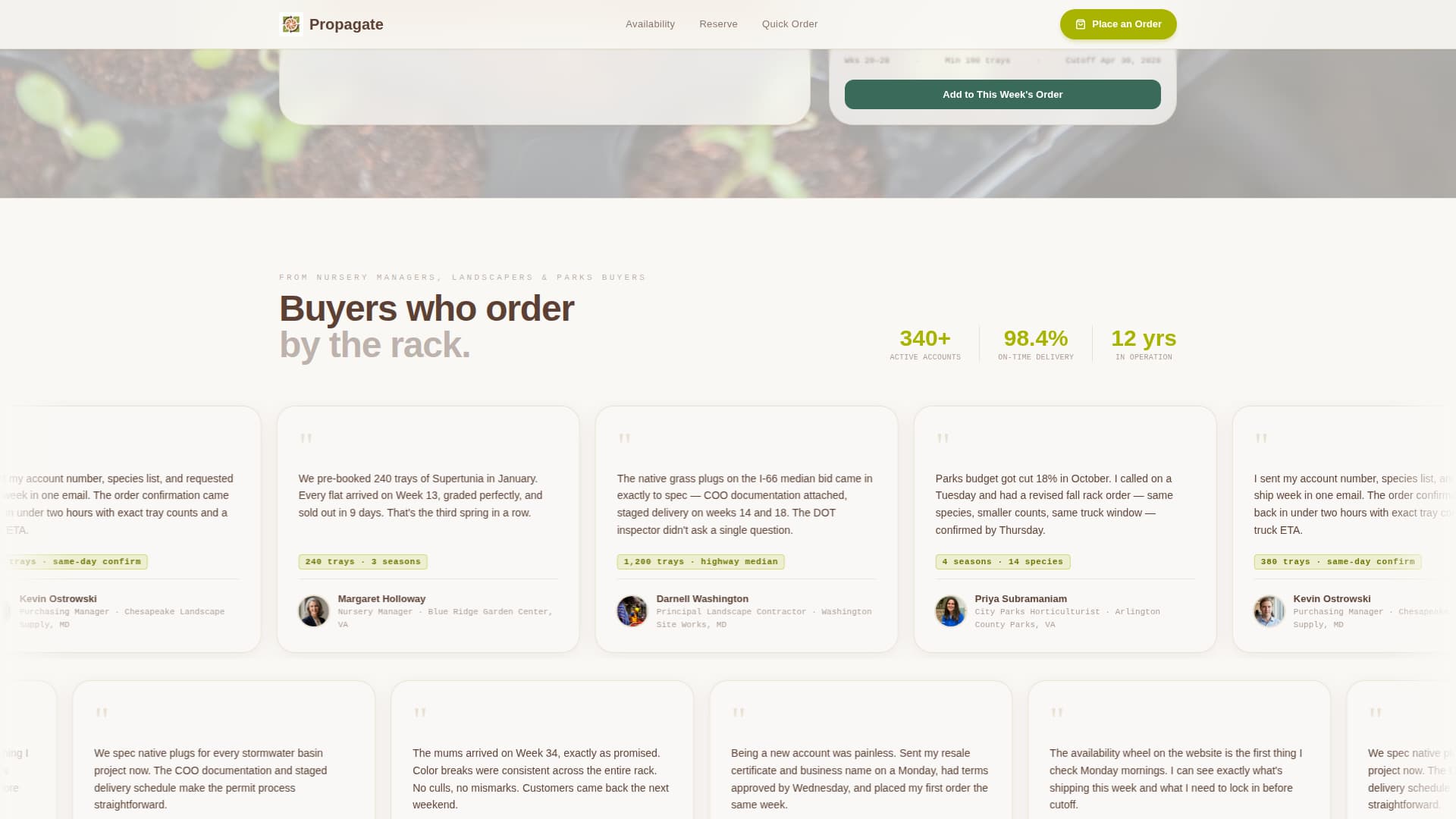 Nursery & Plant Farm Professional Website Template