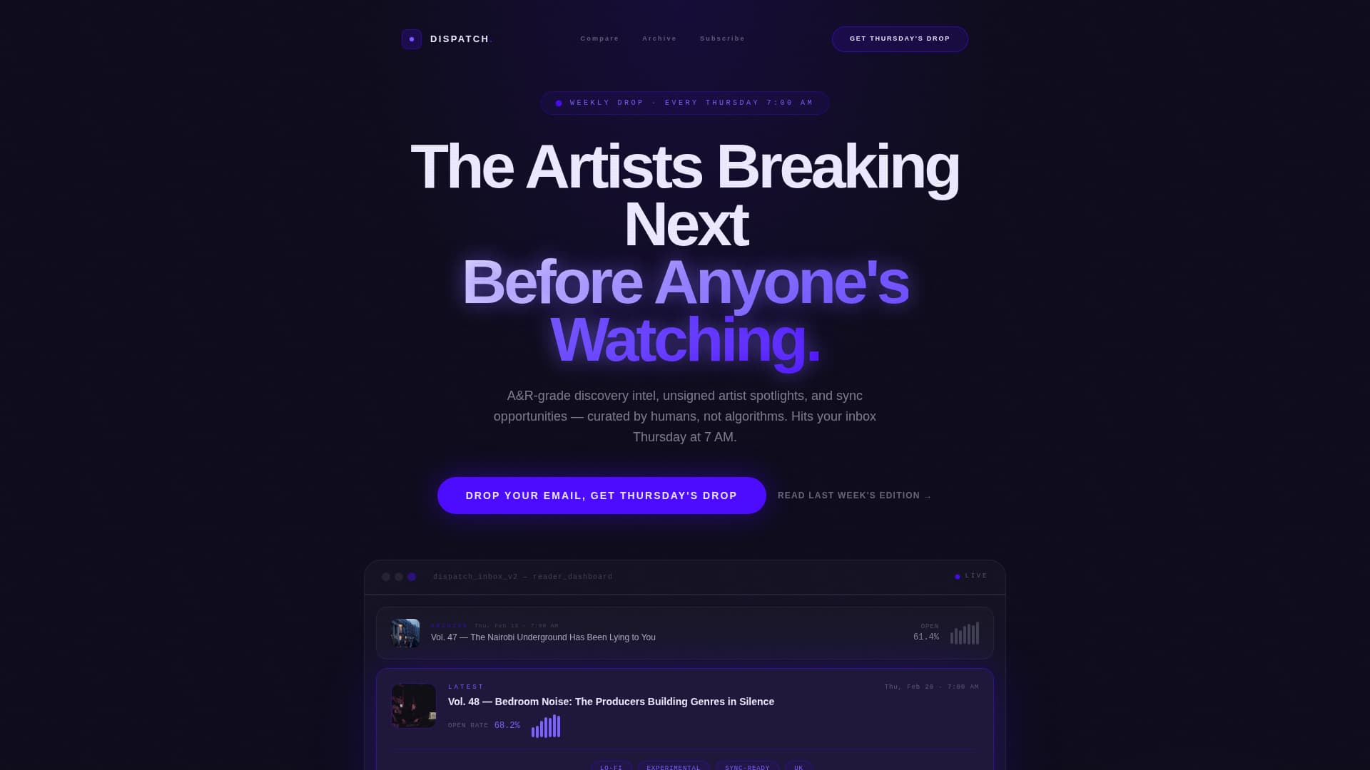 Music Digital Presence Reviews Website Template