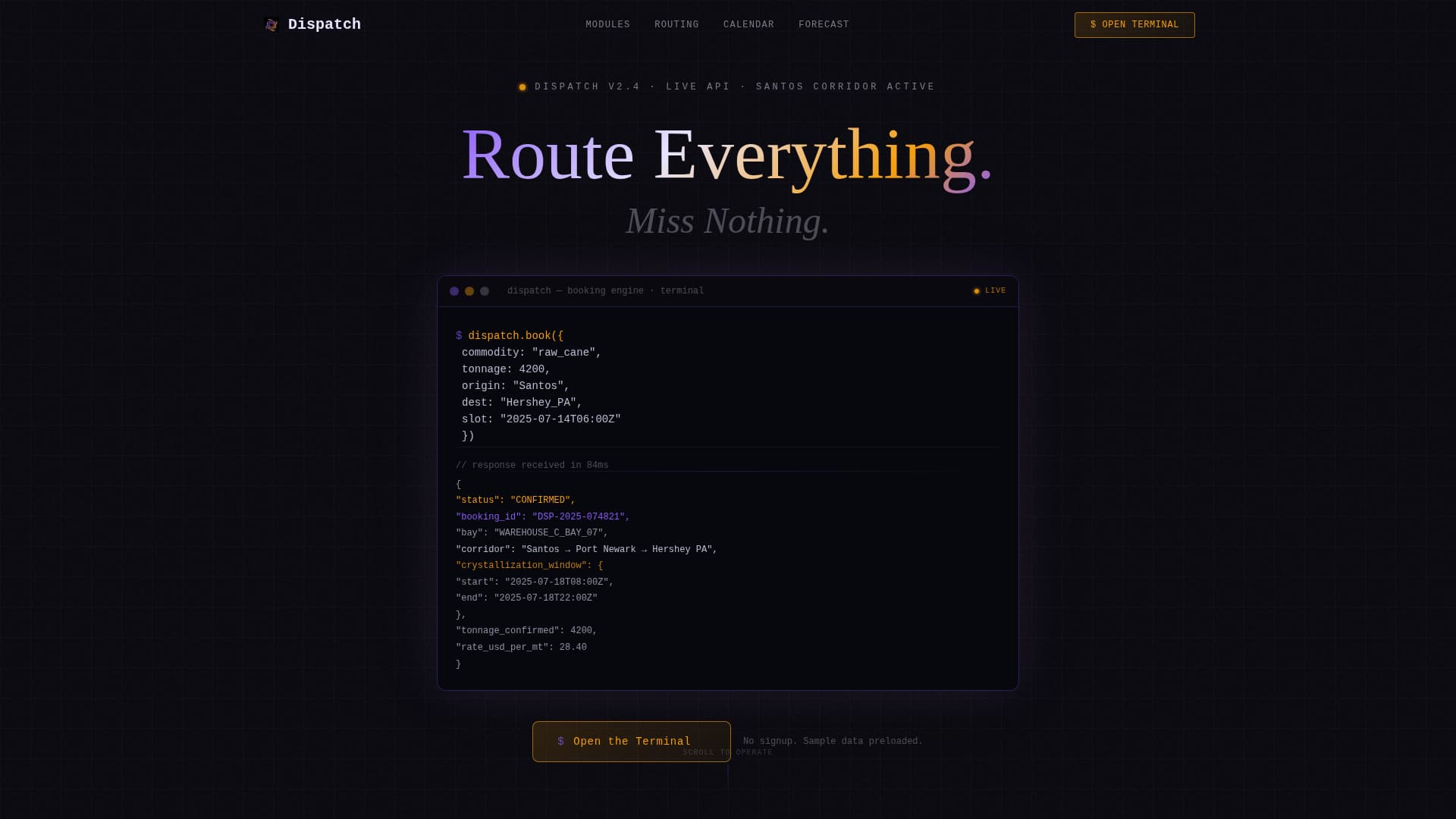 Sugar & Confectionery Vertical SaaS Booking Website Template