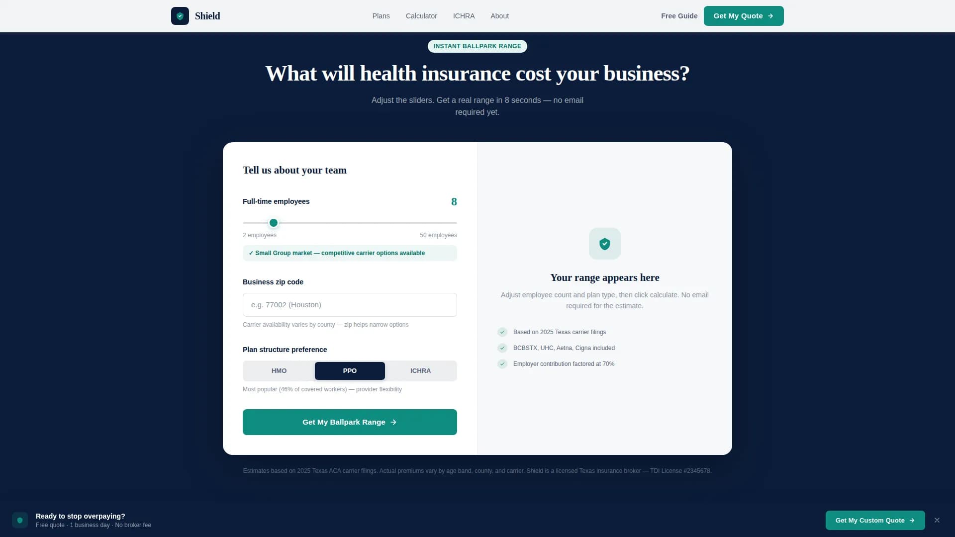 Coverage — Health Insurance Business Landing Page Template