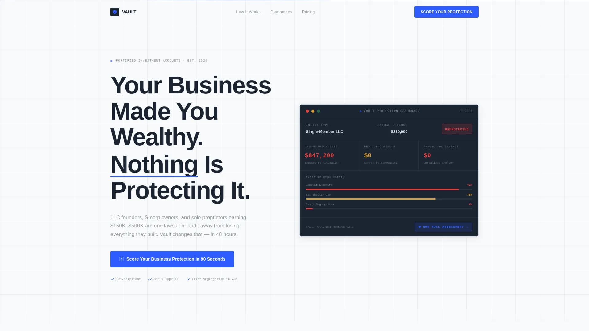 Wealth — Investment Account Business Landing Page Template