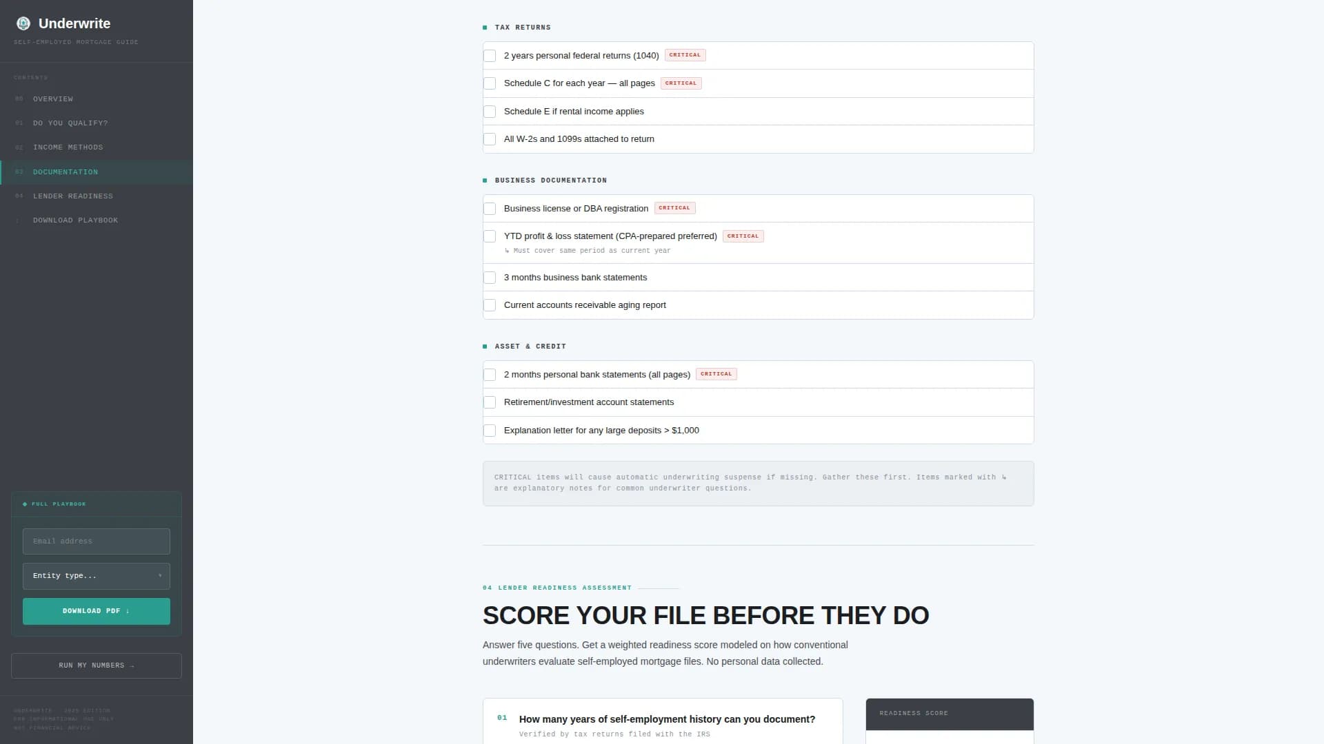 Authorize — Mortgage Self-Employed Landing Page Template