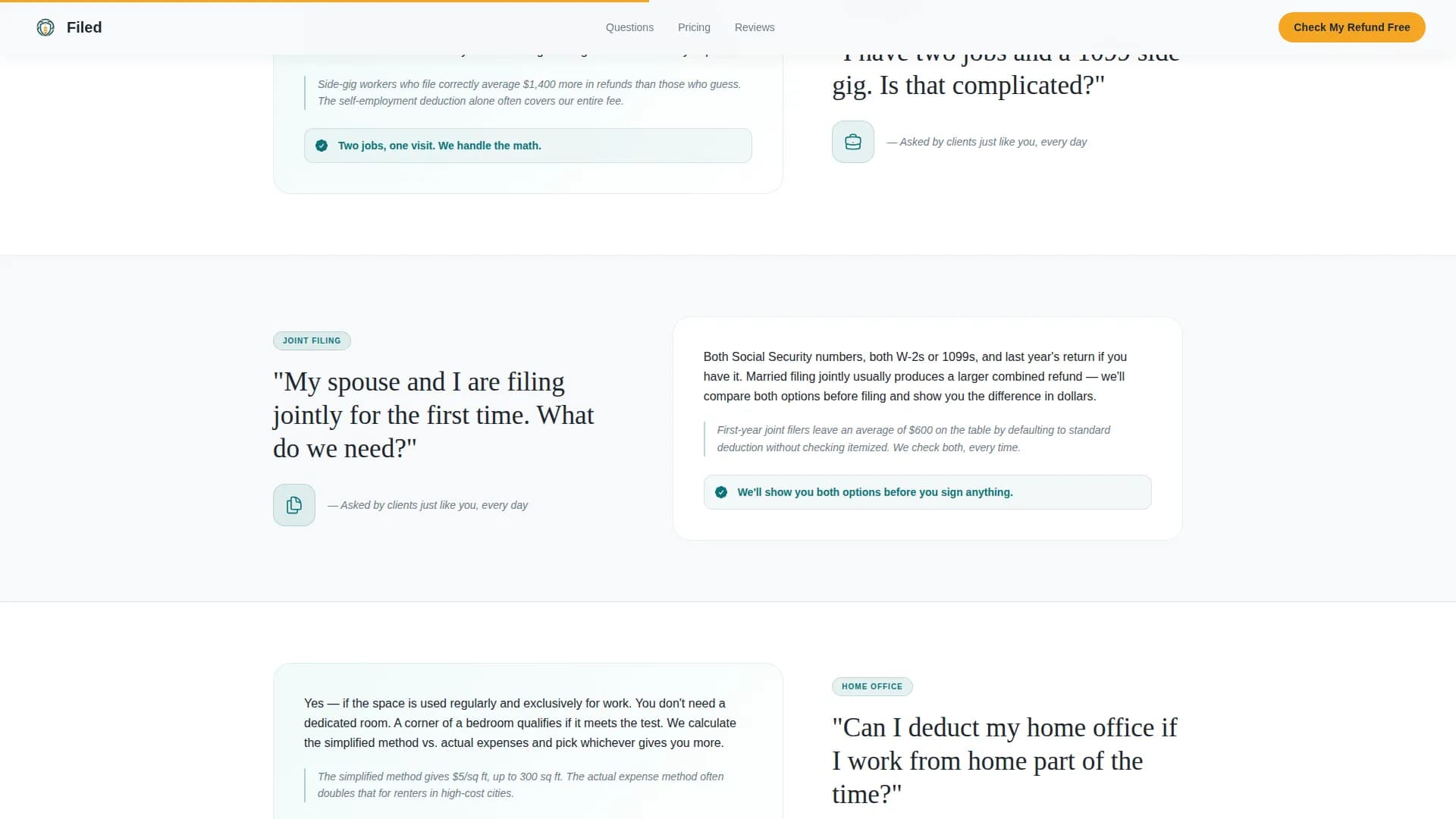 Filed — Optimize Tax Refunds Landing Page Template