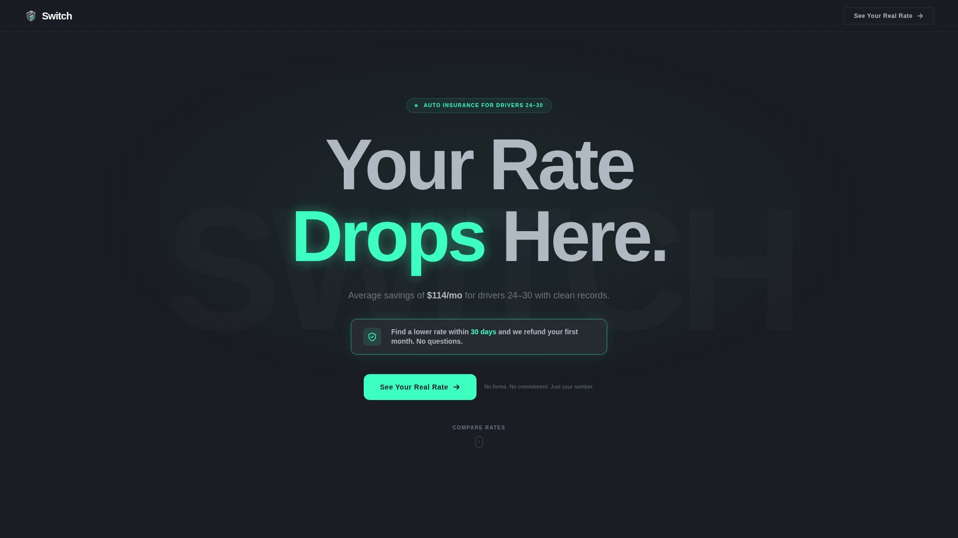 Switch - Guaranteed Youngprofessional Landing Page Template