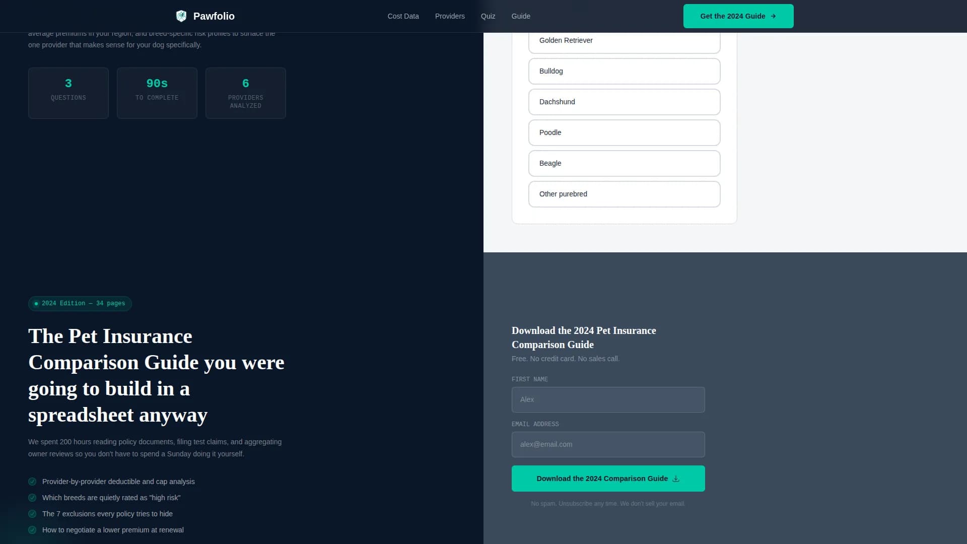 Pawfolio — Intelligent Pet Coverage Landing Page Template