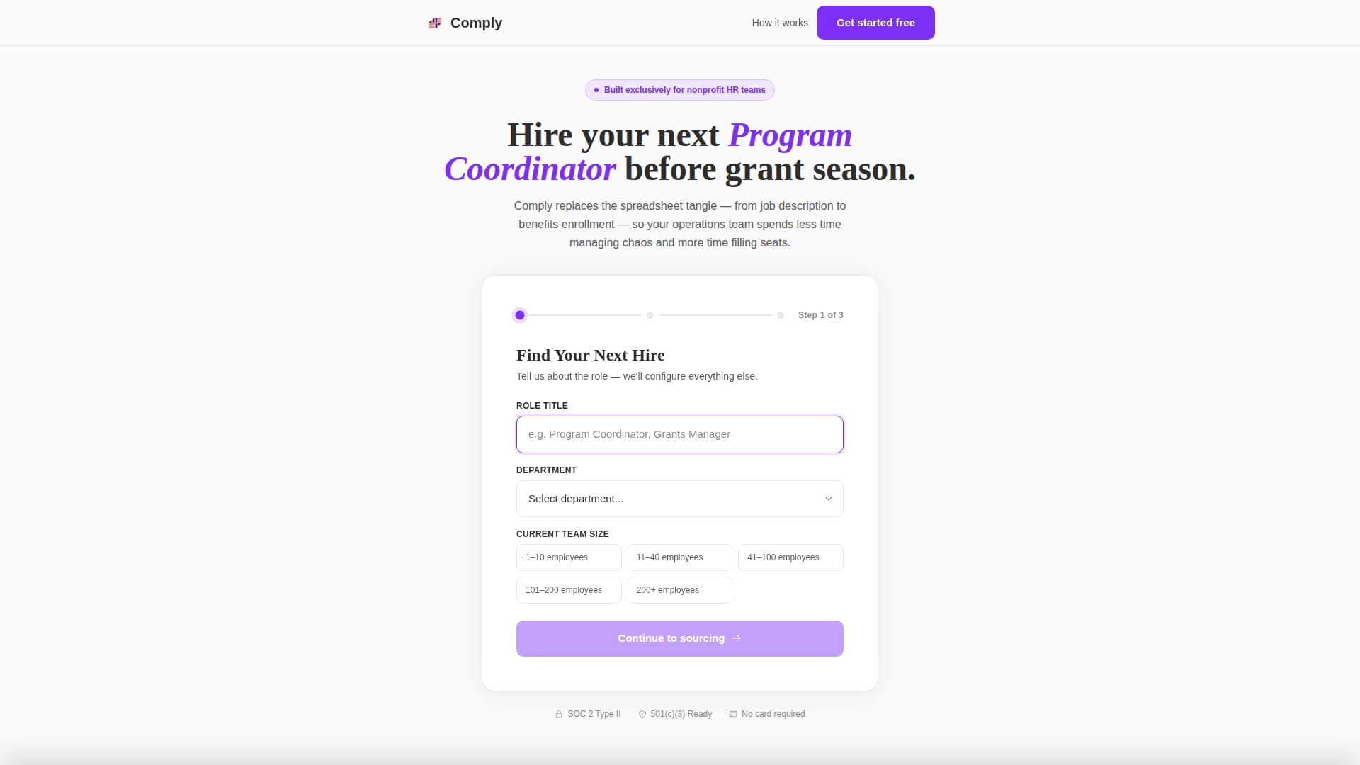 Comply - Streamlined Nonprofit Landing Page Template