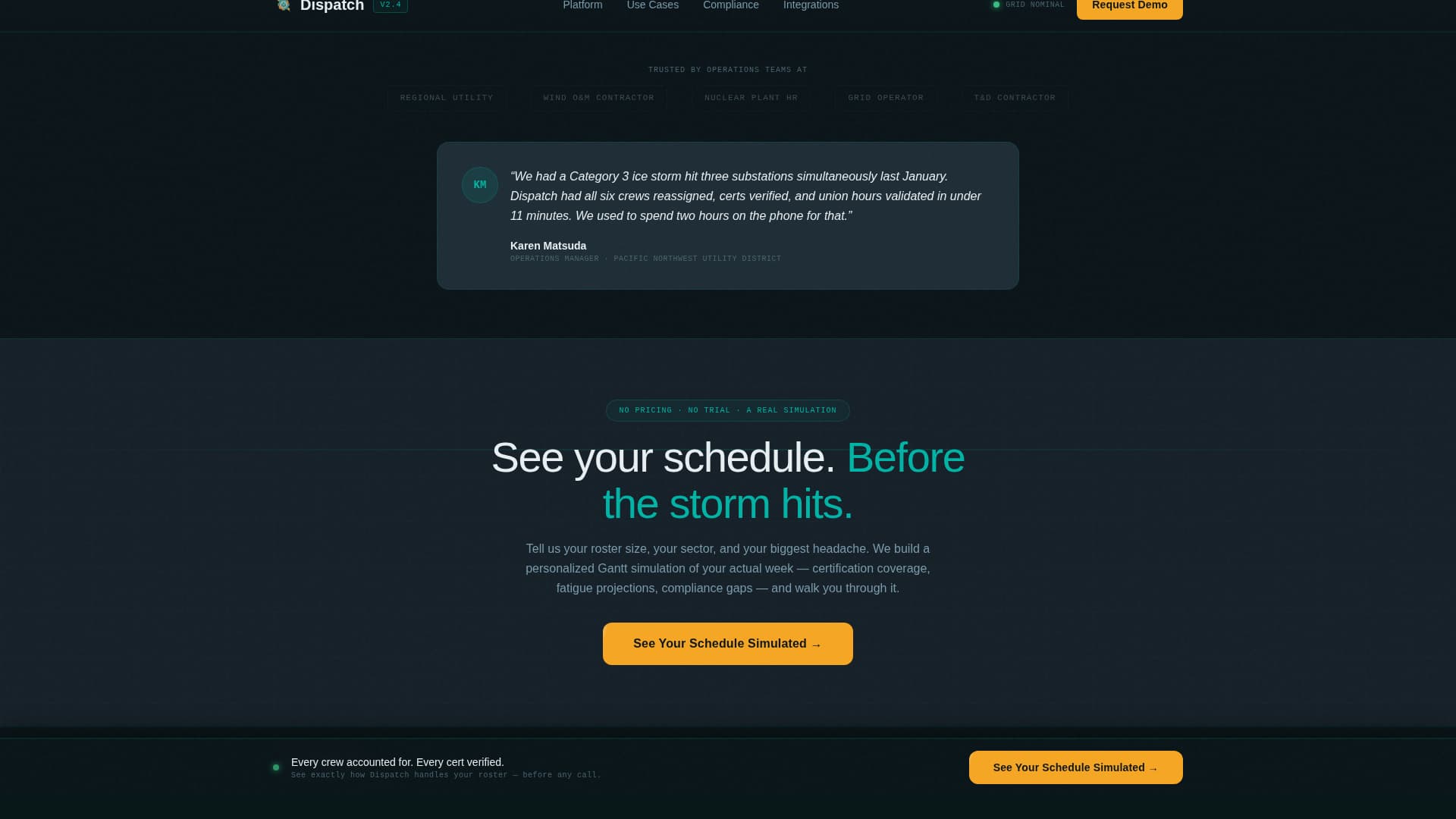 Energy Software & SaaS Booking Website Template
