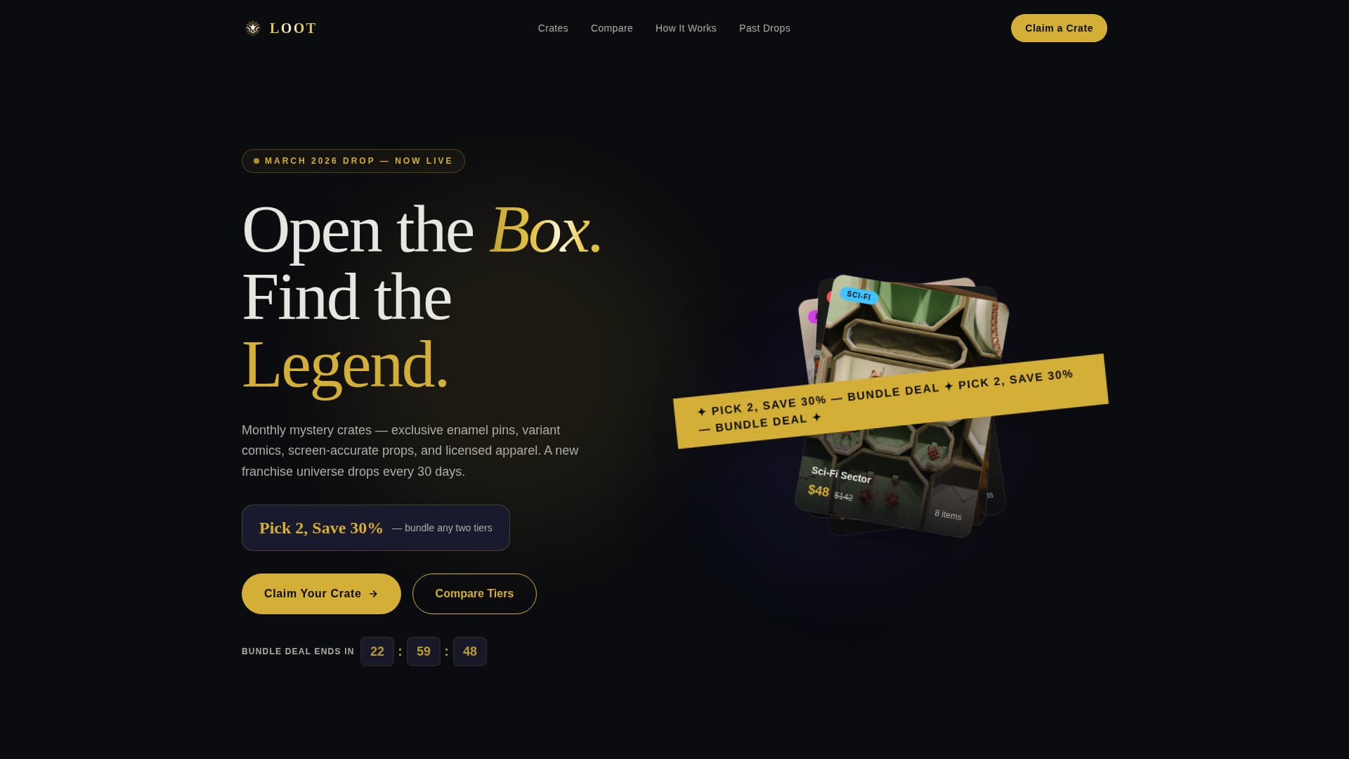 Subscription Box Professional Website Template