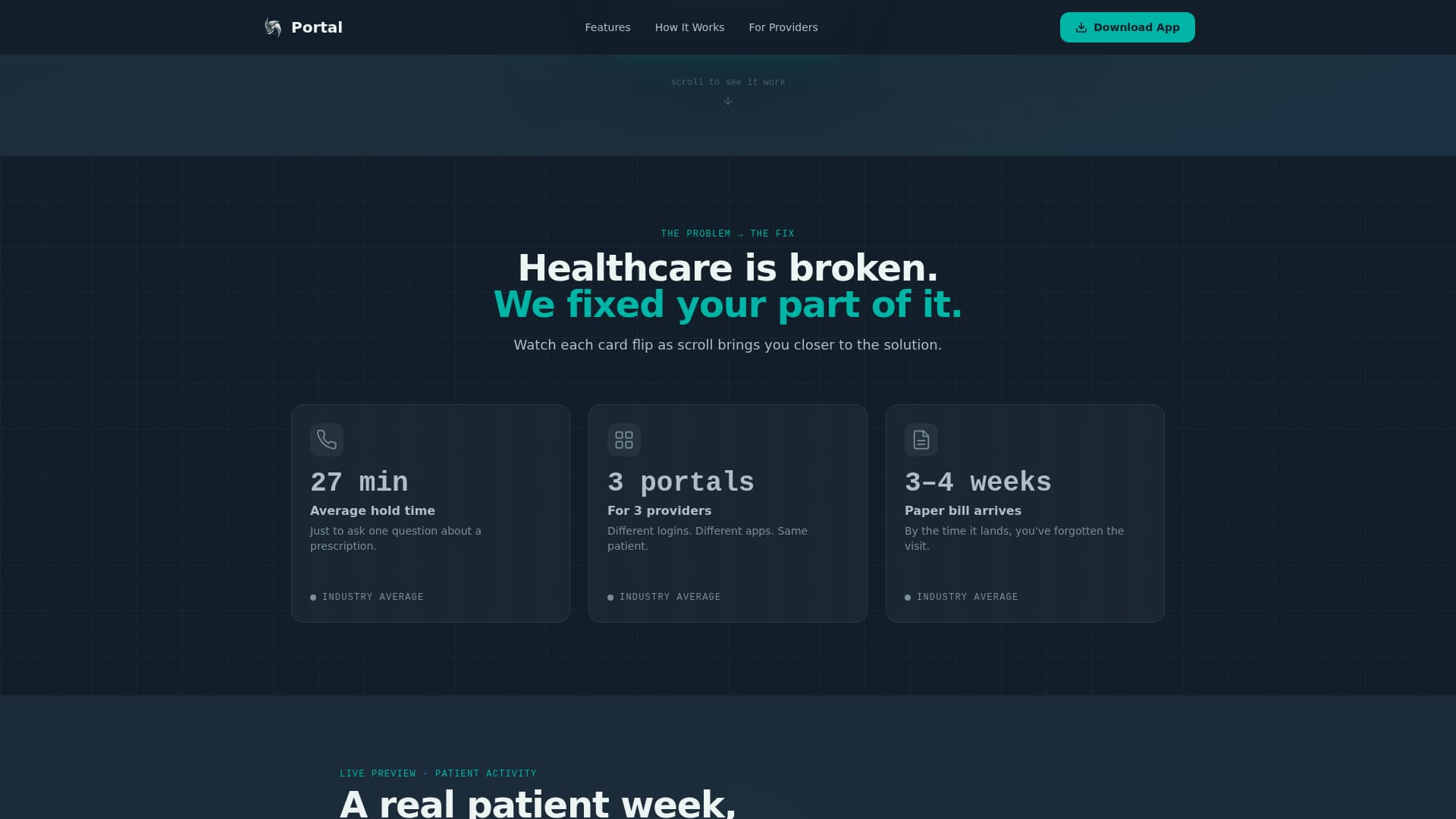 Portal - Seamless Healthcare Landing Page Template