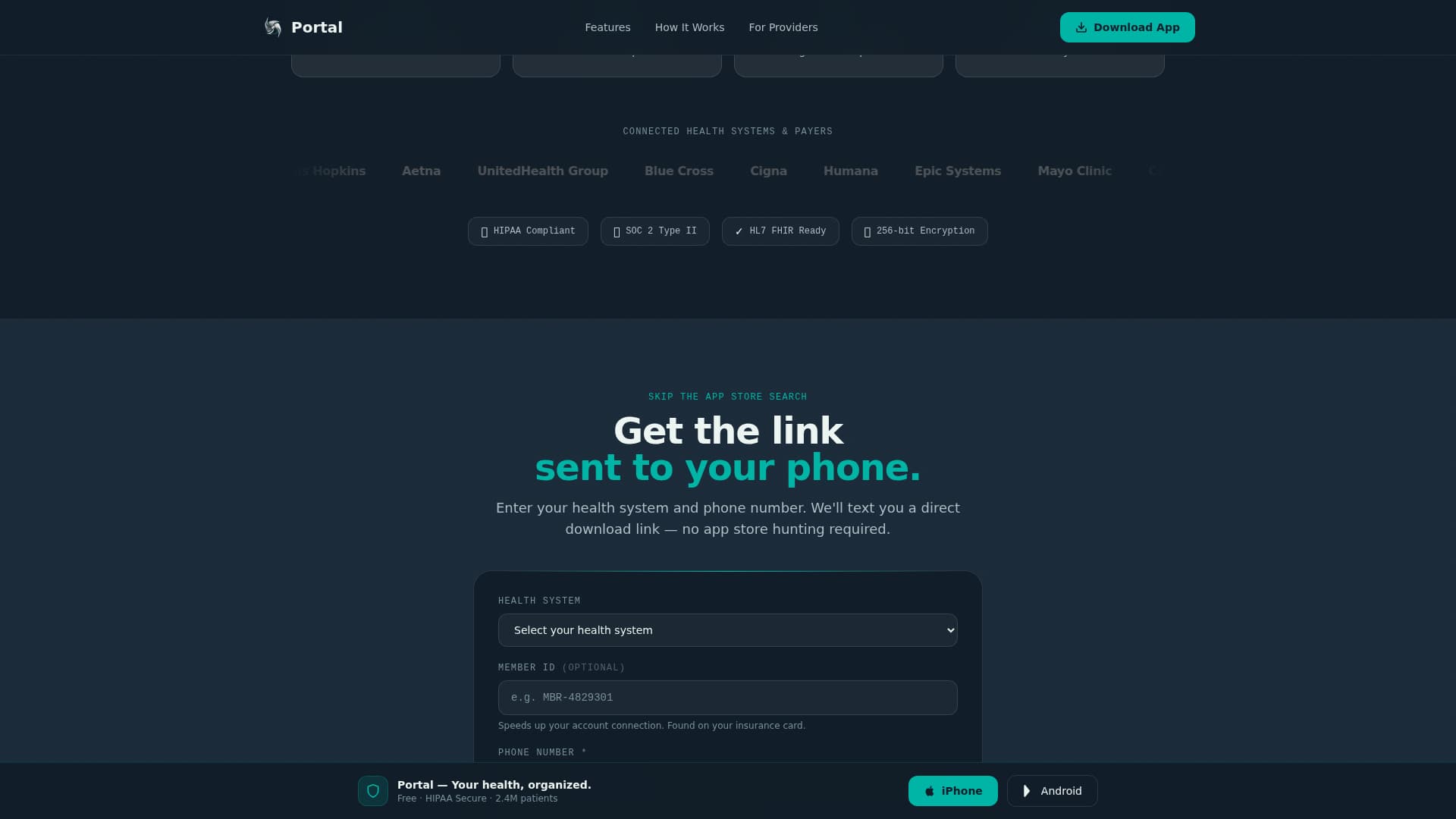 Portal - Seamless Healthcare Landing Page Template