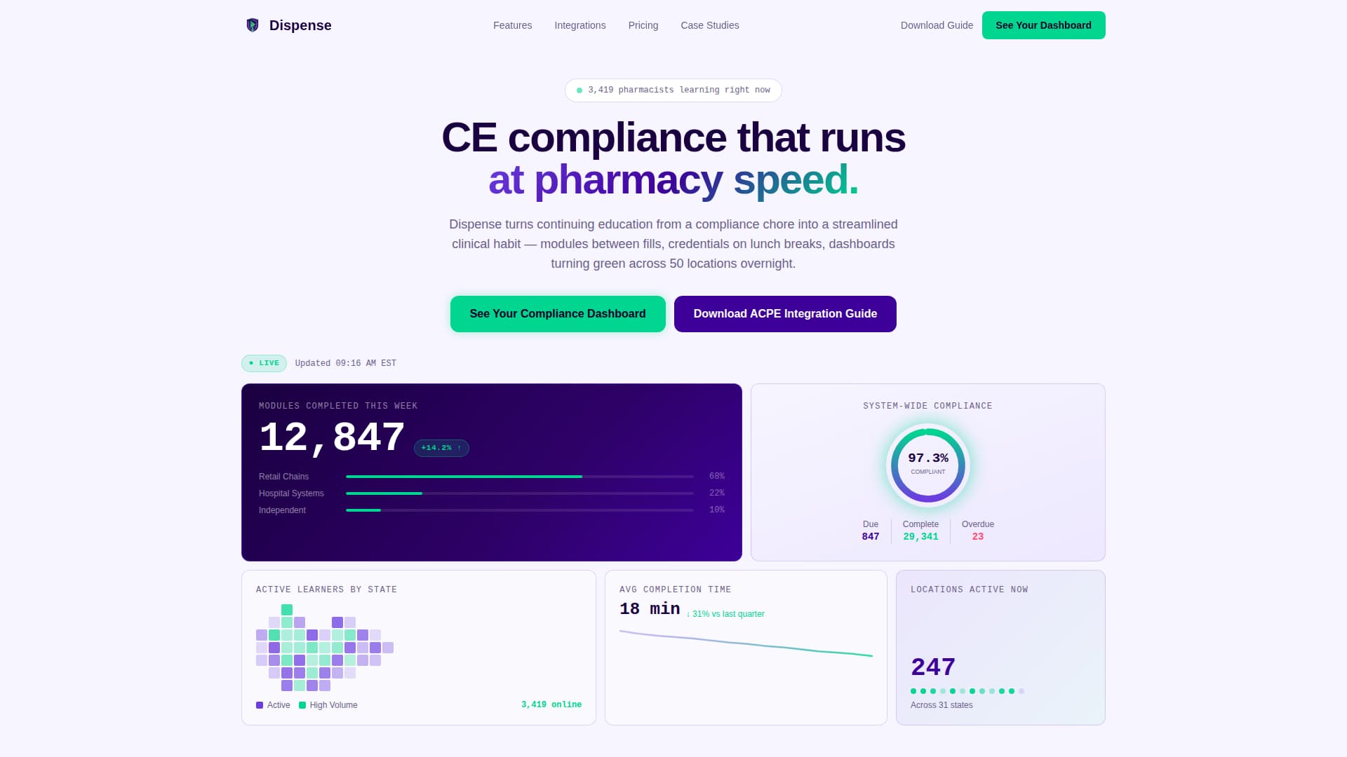 Dispense - Powerful Pharmacy Landing Page Template