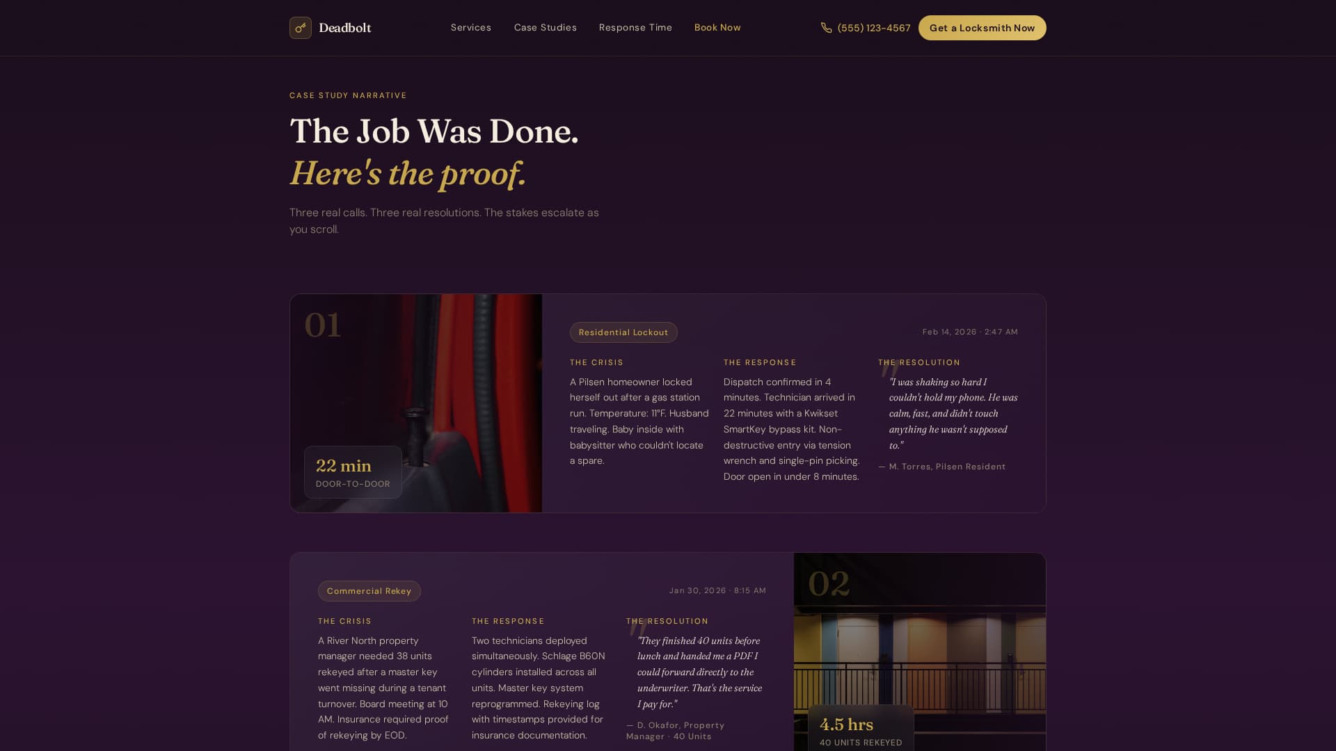 Deadbolt - Executive Locksmith Landing Page Template