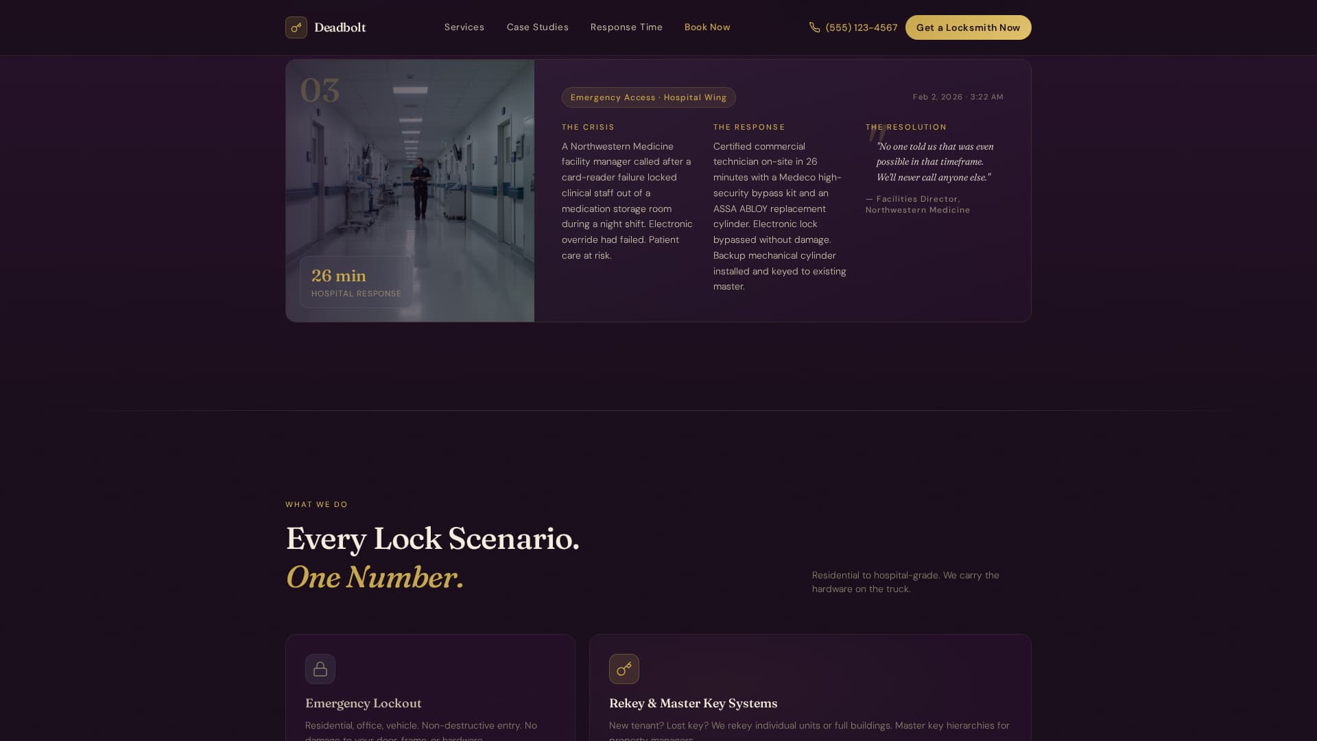 Deadbolt - Executive Locksmith Landing Page Template