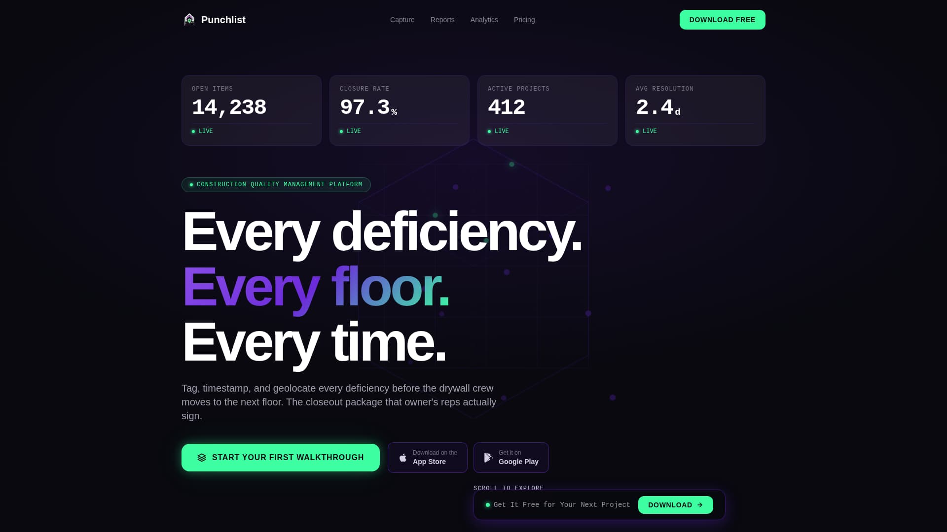 Construction Software Professional Website Template