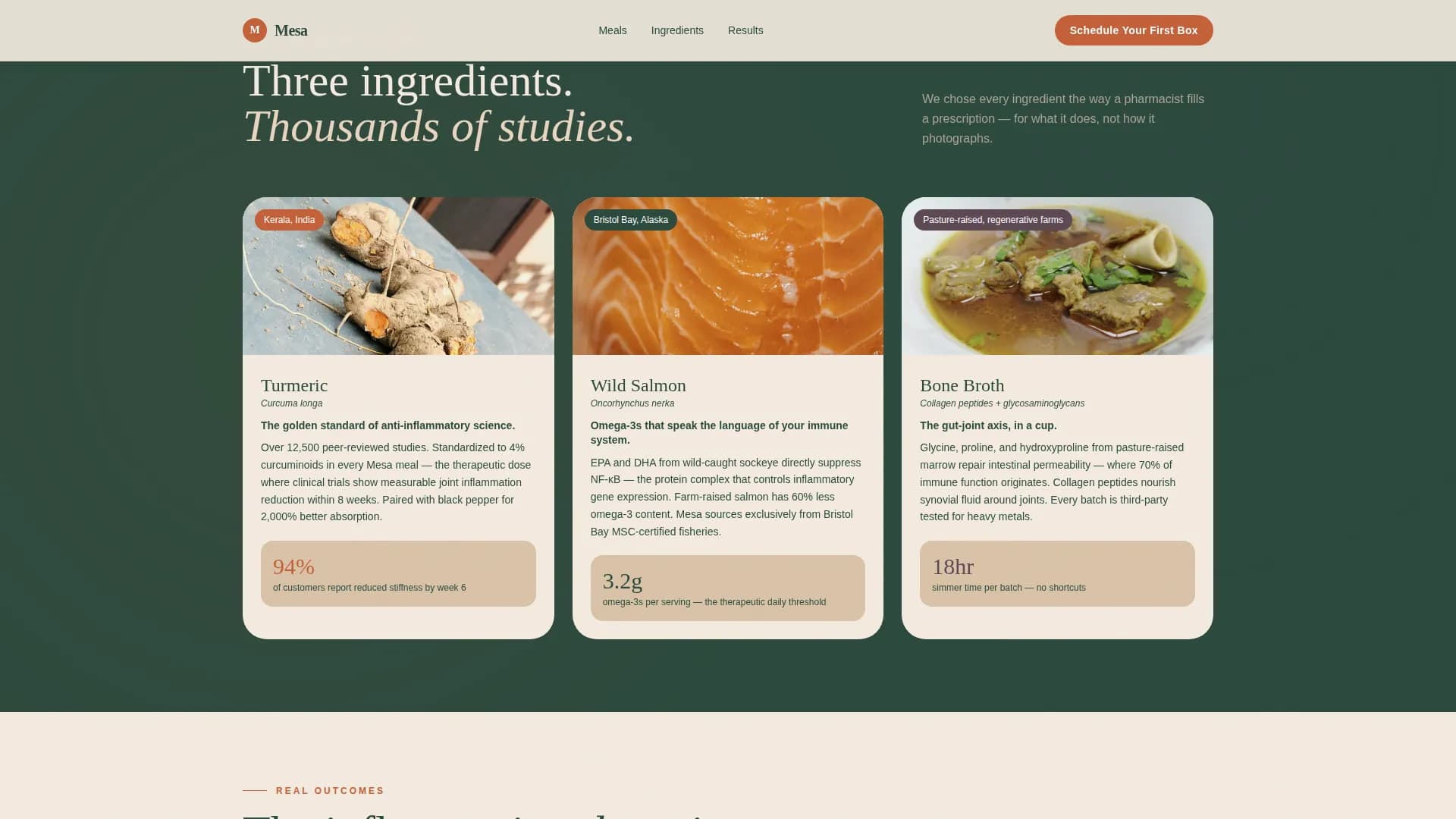 Mesa — Meal Delivery Subscriptions Landing Page Template