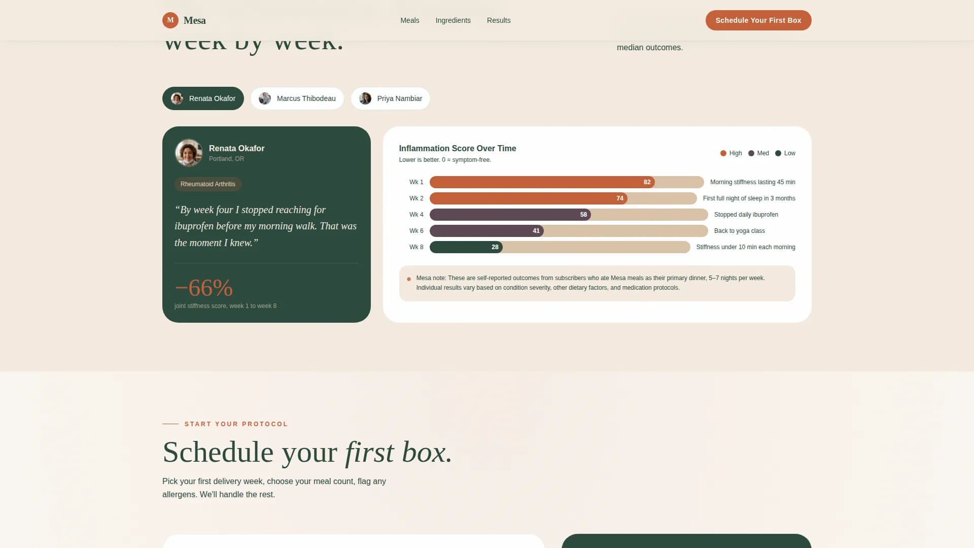 Mesa — Meal Delivery Subscriptions Landing Page Template