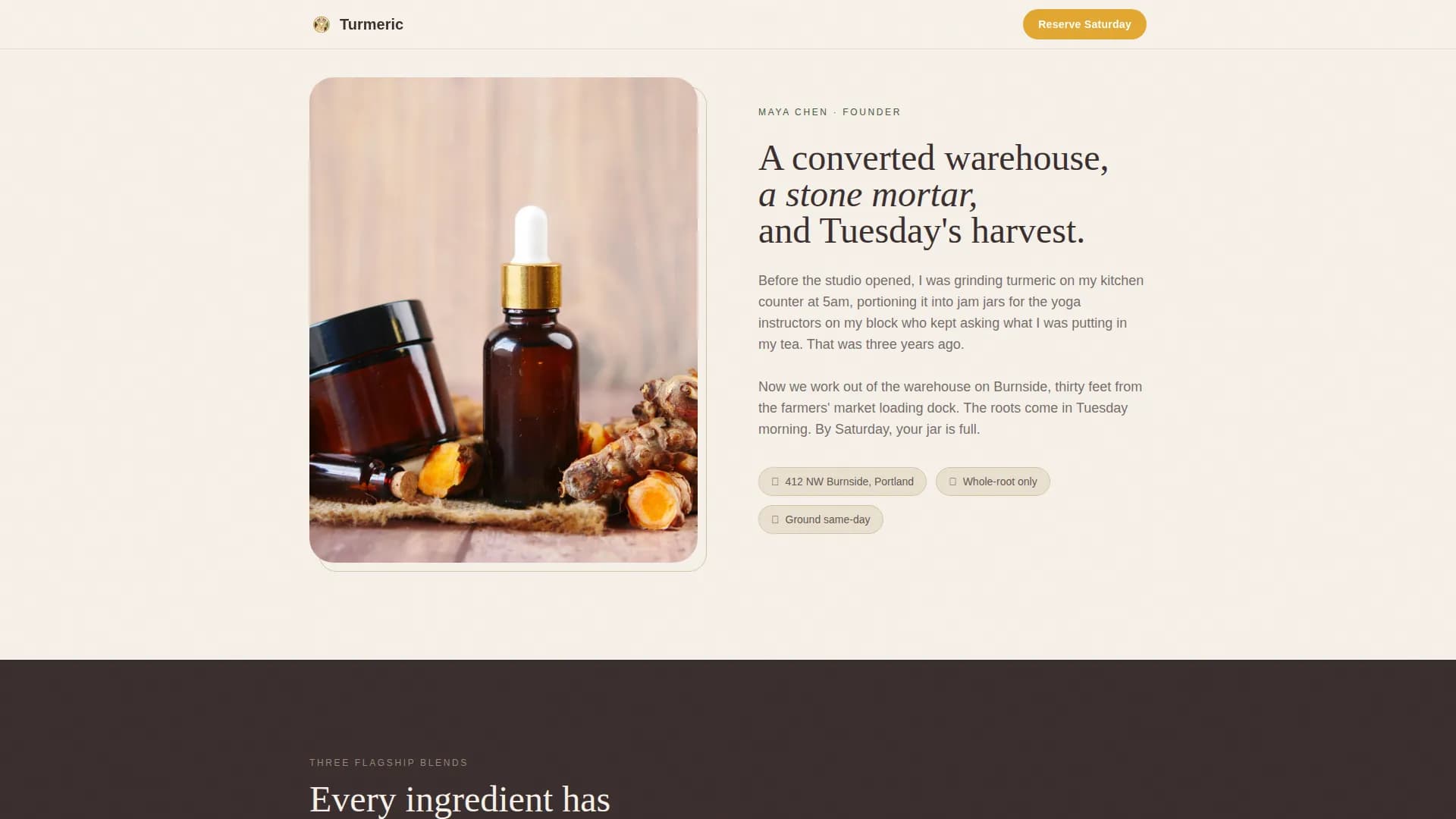 Turmeric — Supplement Marketplace Landing Page Template