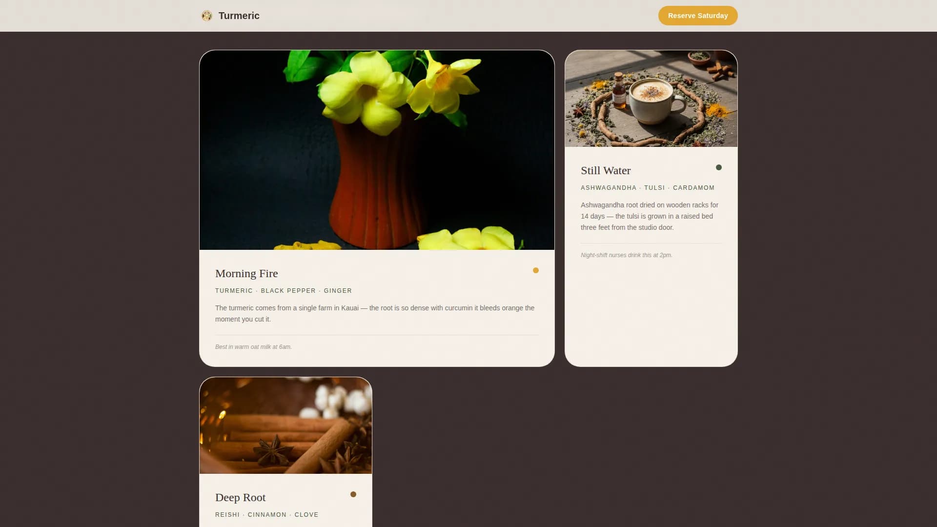 Turmeric — Supplement Marketplace Landing Page Template
