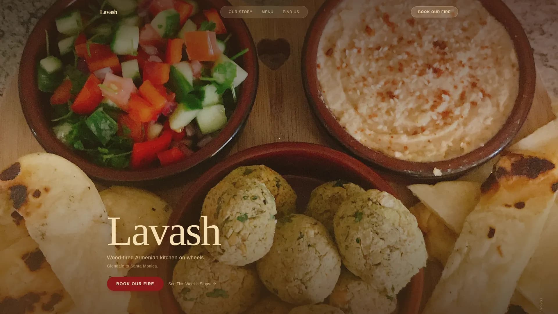 Ember — Armenian Food Truck Landing Page Template