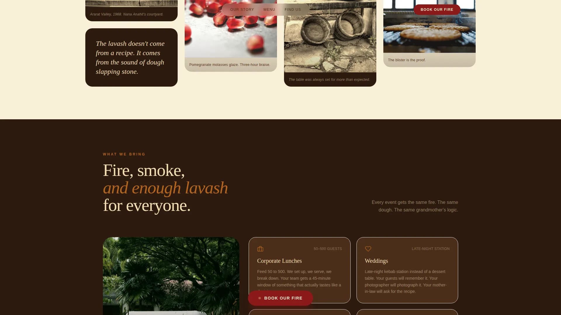 Ember — Armenian Food Truck Landing Page Template