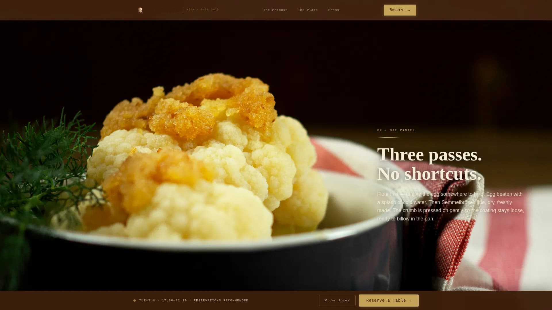 Schnitzel — Authentic Austrian Restaurant Landing Page Template