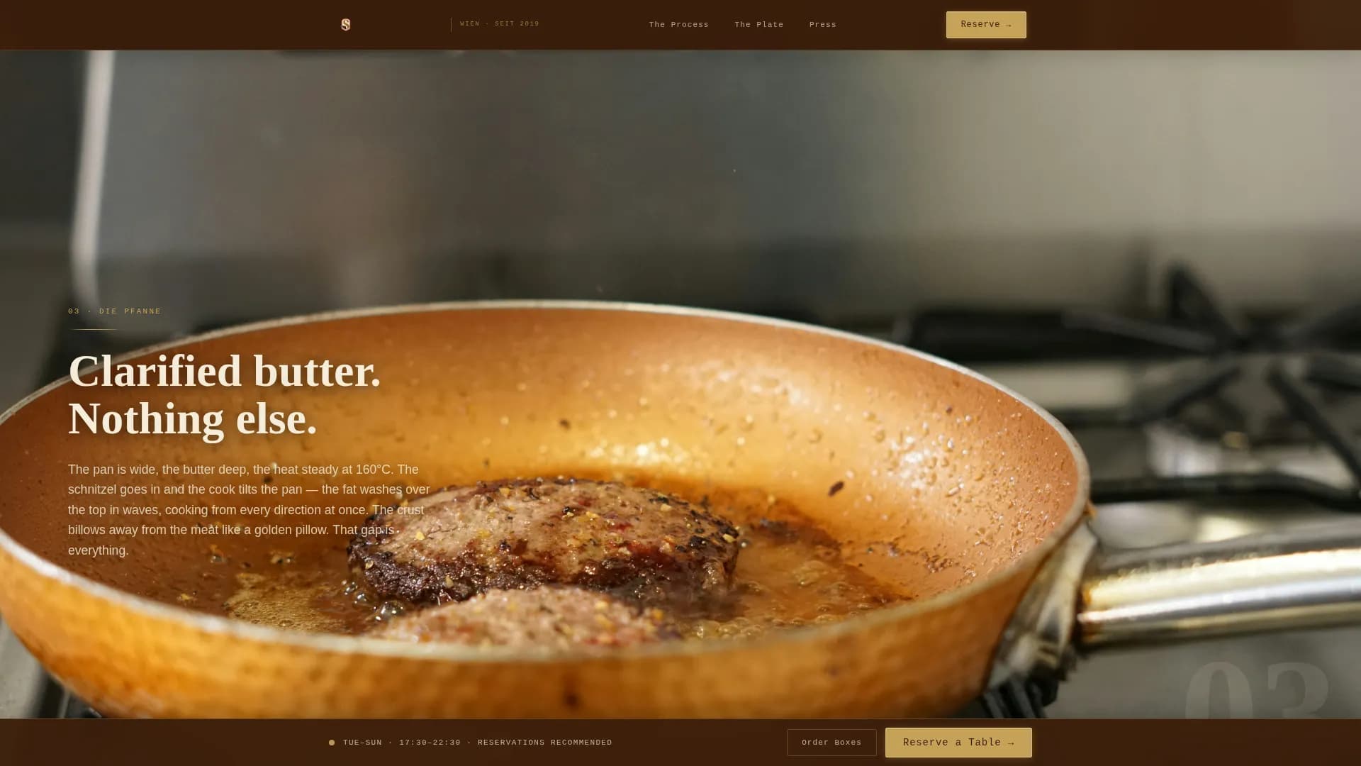 Schnitzel — Authentic Austrian Restaurant Landing Page Template