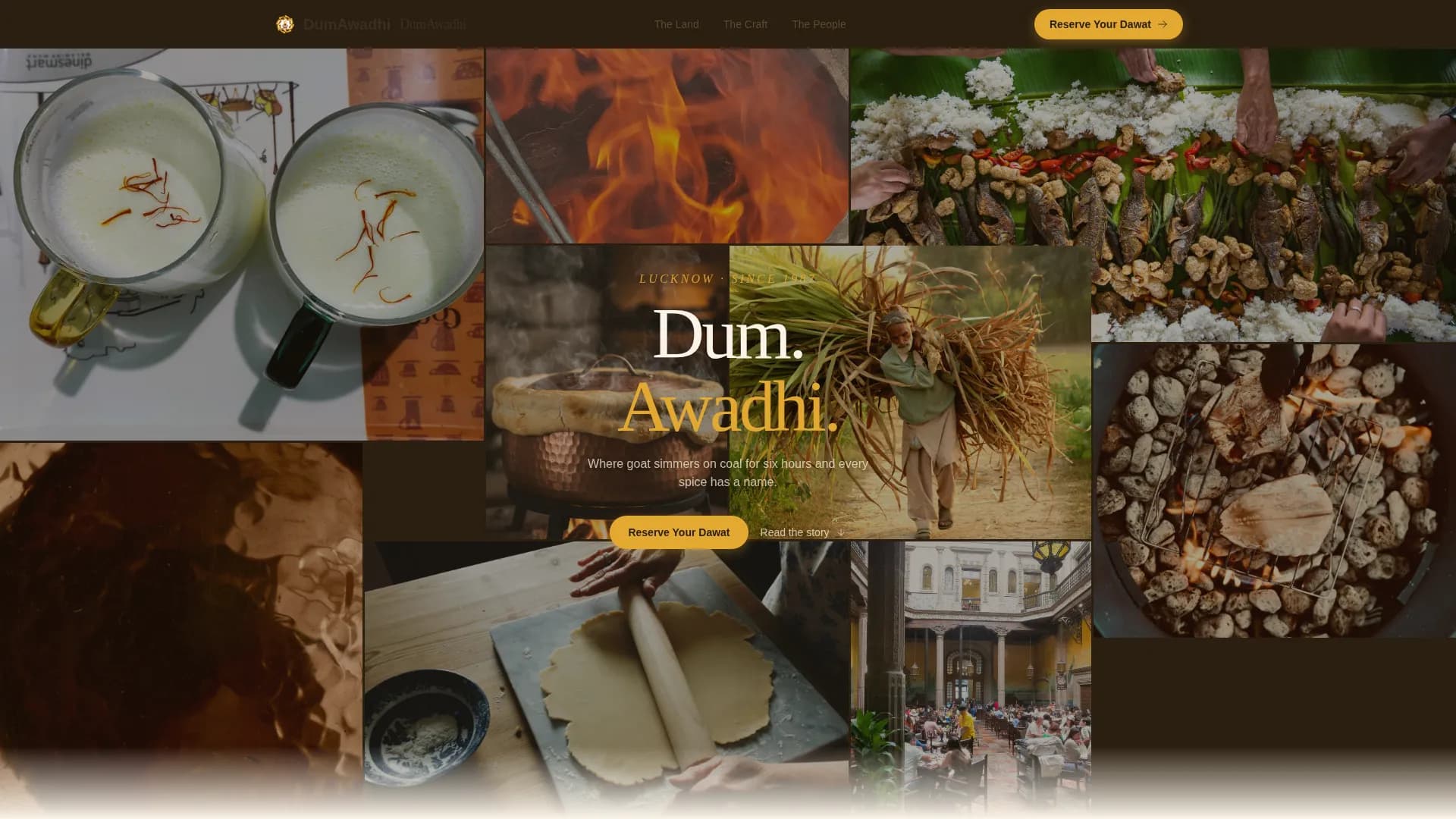 Dum — Heritage Indian Restaurant Landing Page Template