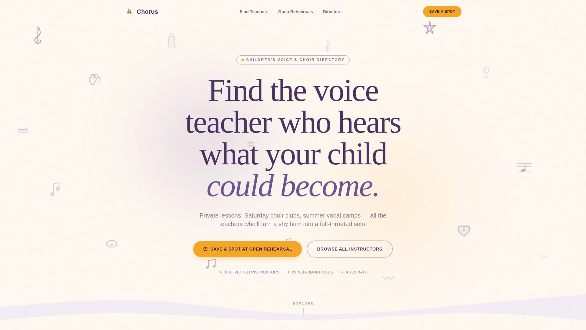 Kids Singing & Choir Directory Website Template