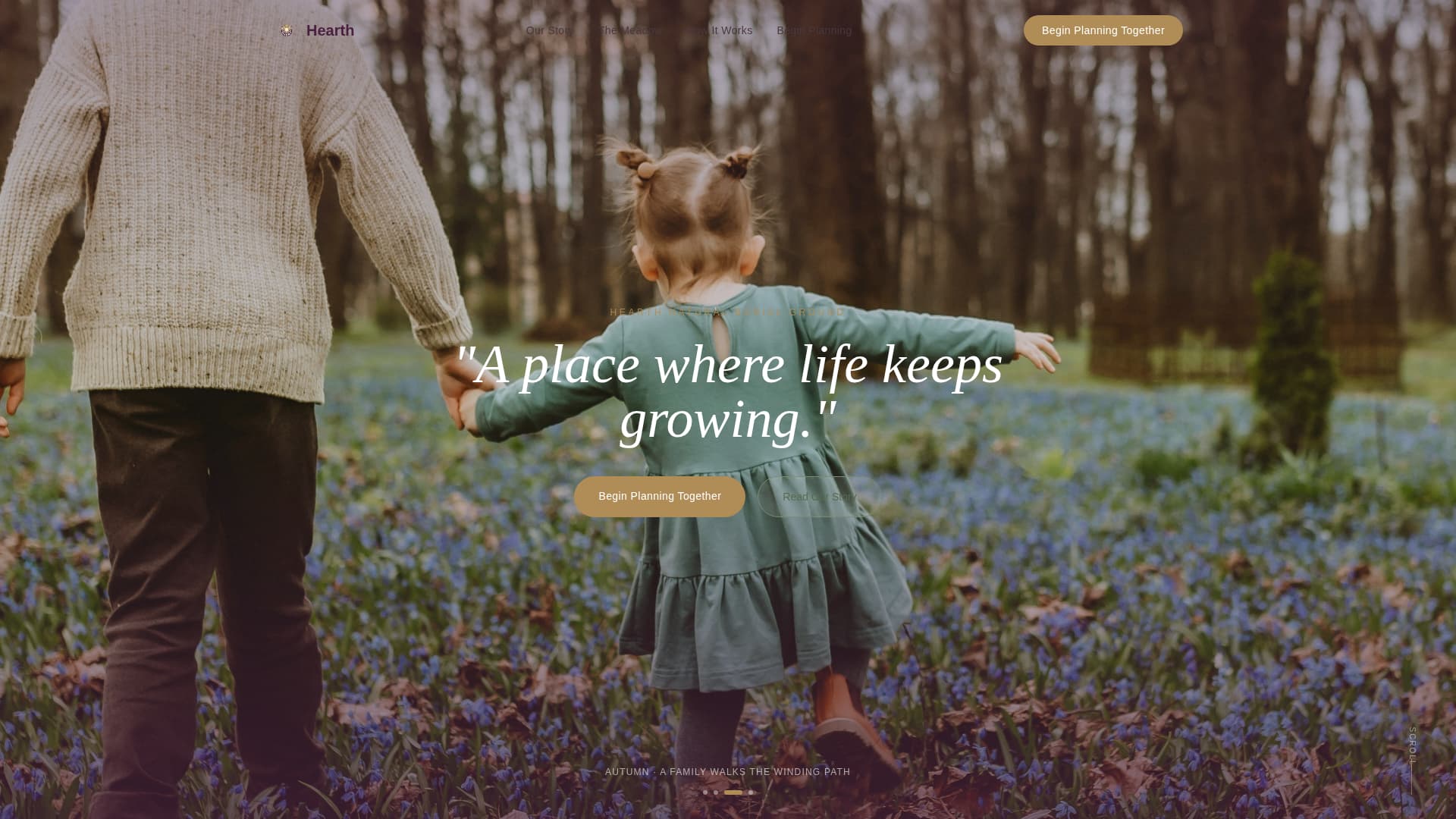 Hearth - Serene Burial Landing Page Template